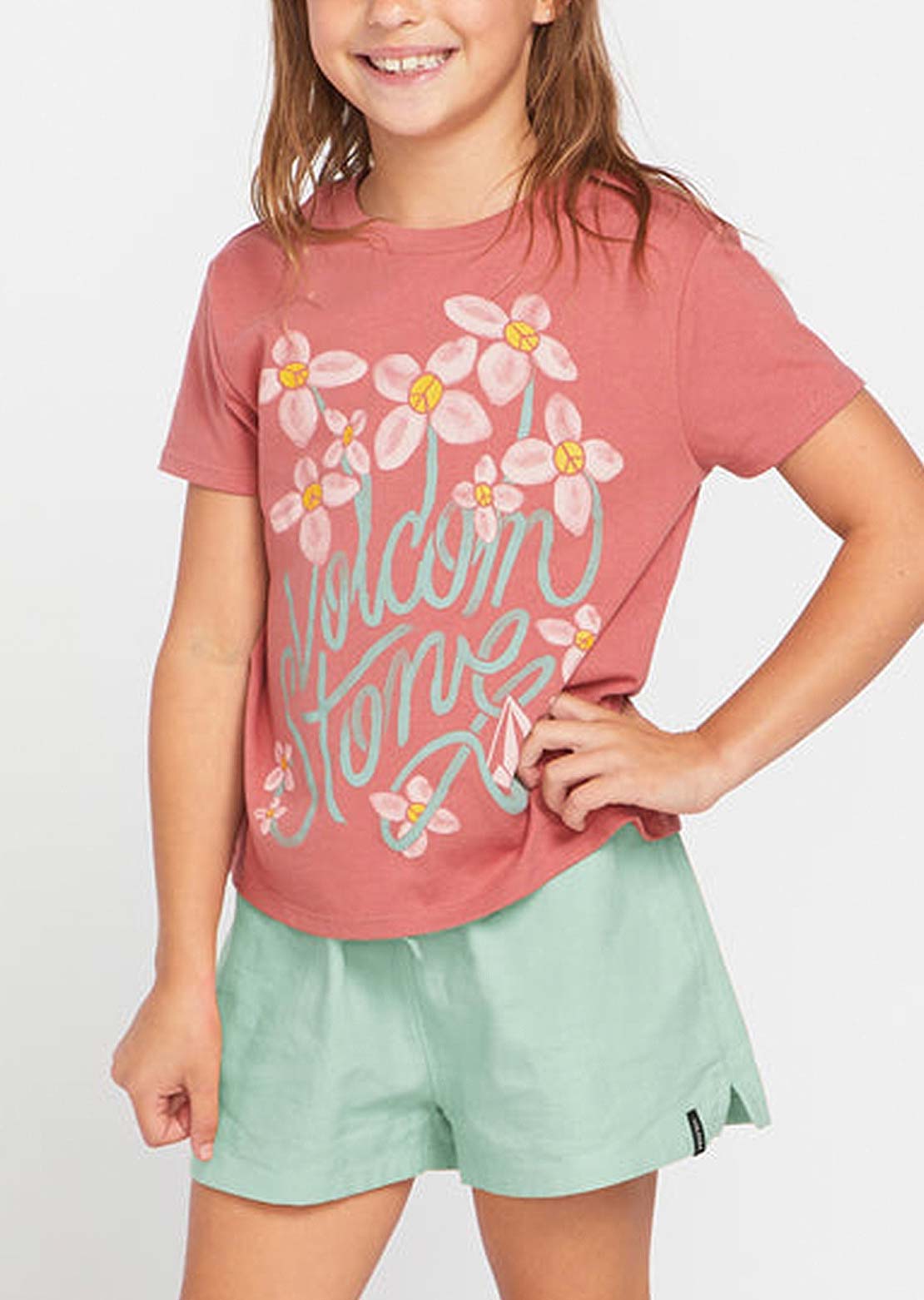 Volcom Junior LG Last Party T-shirt Mauve