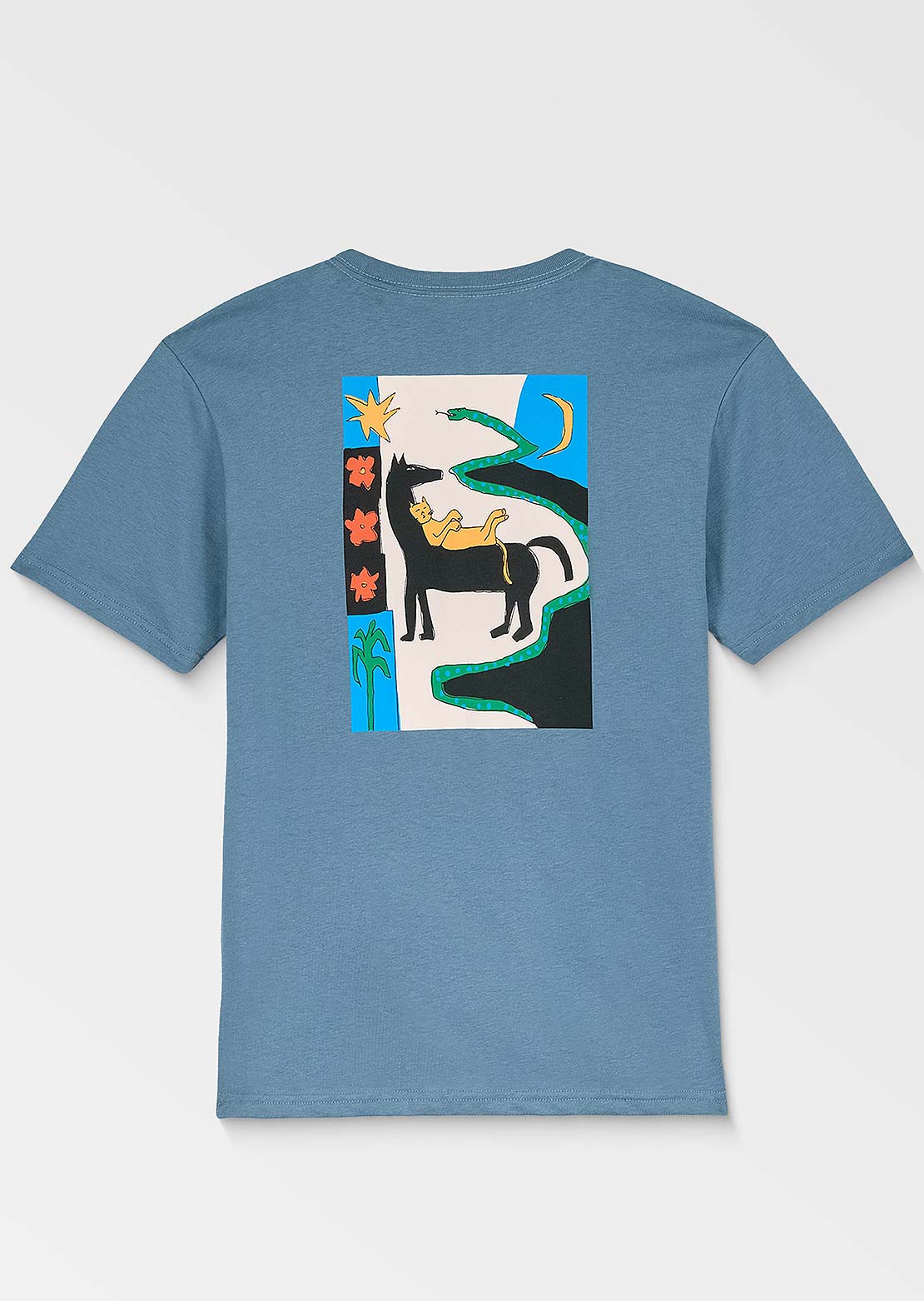 Volcom Junior Longosnake T-Shirt Blue Wash
