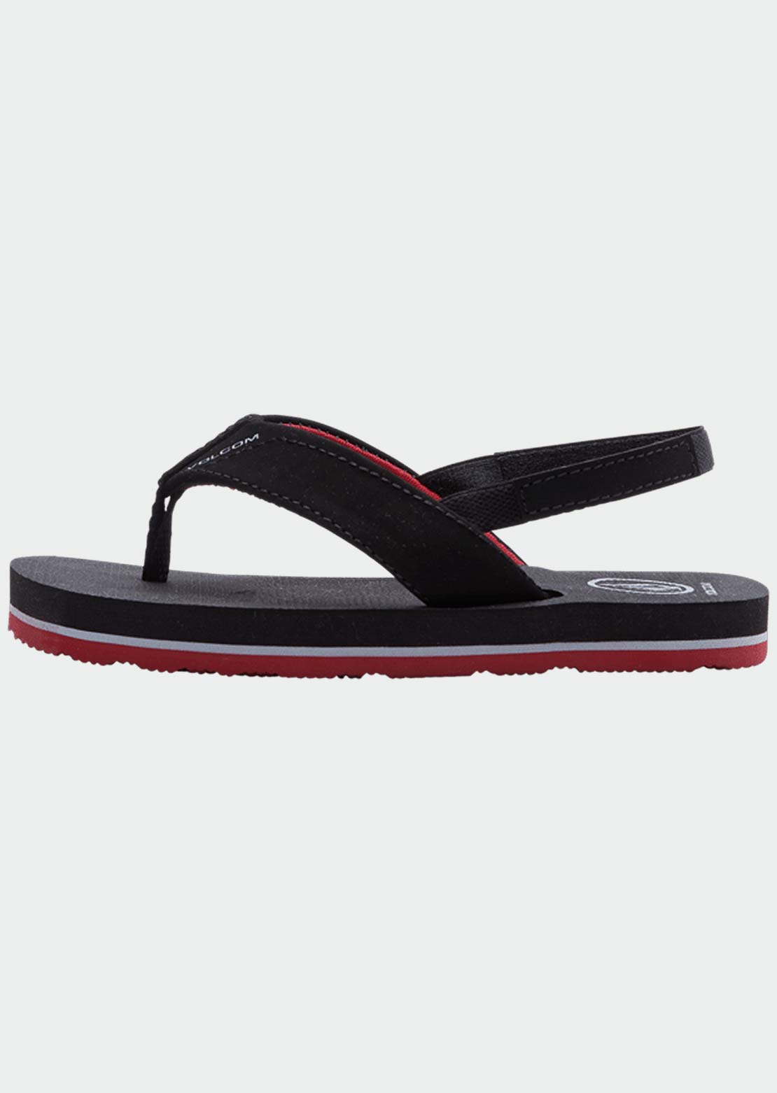 Volcom Junior Victor Little Sandals Black Red