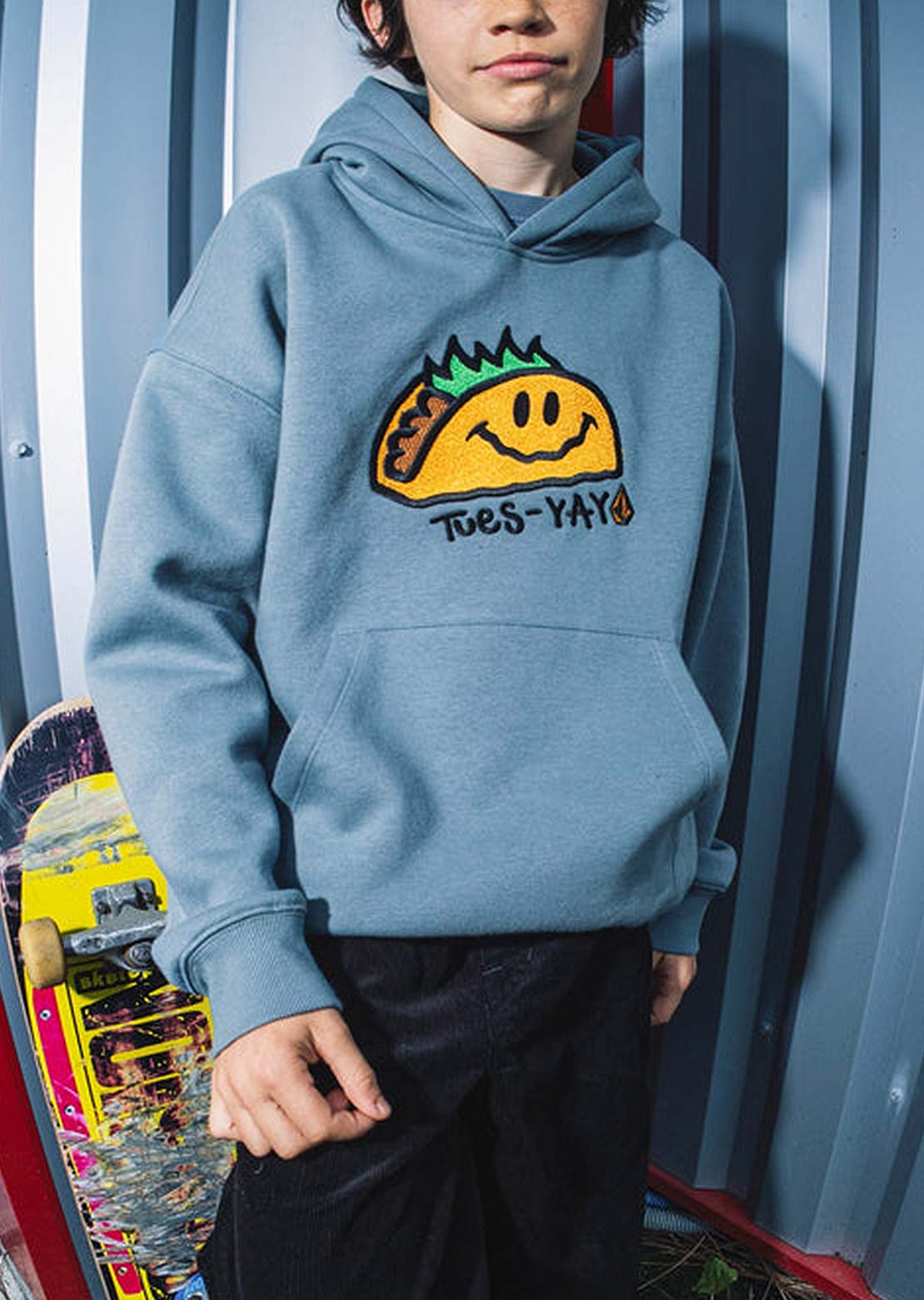 Volcom Junior Voltaco Pullover Blue Wash