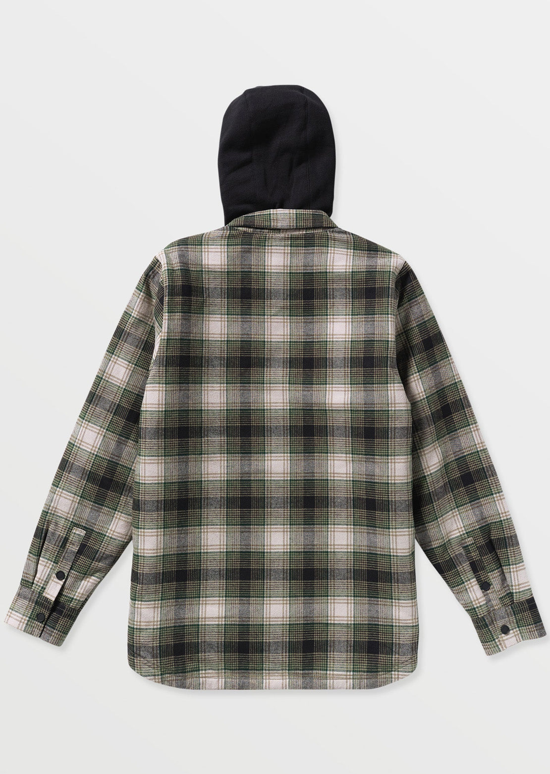 Volcom Men's Kenson Insulated Flannel Jacket Black Green