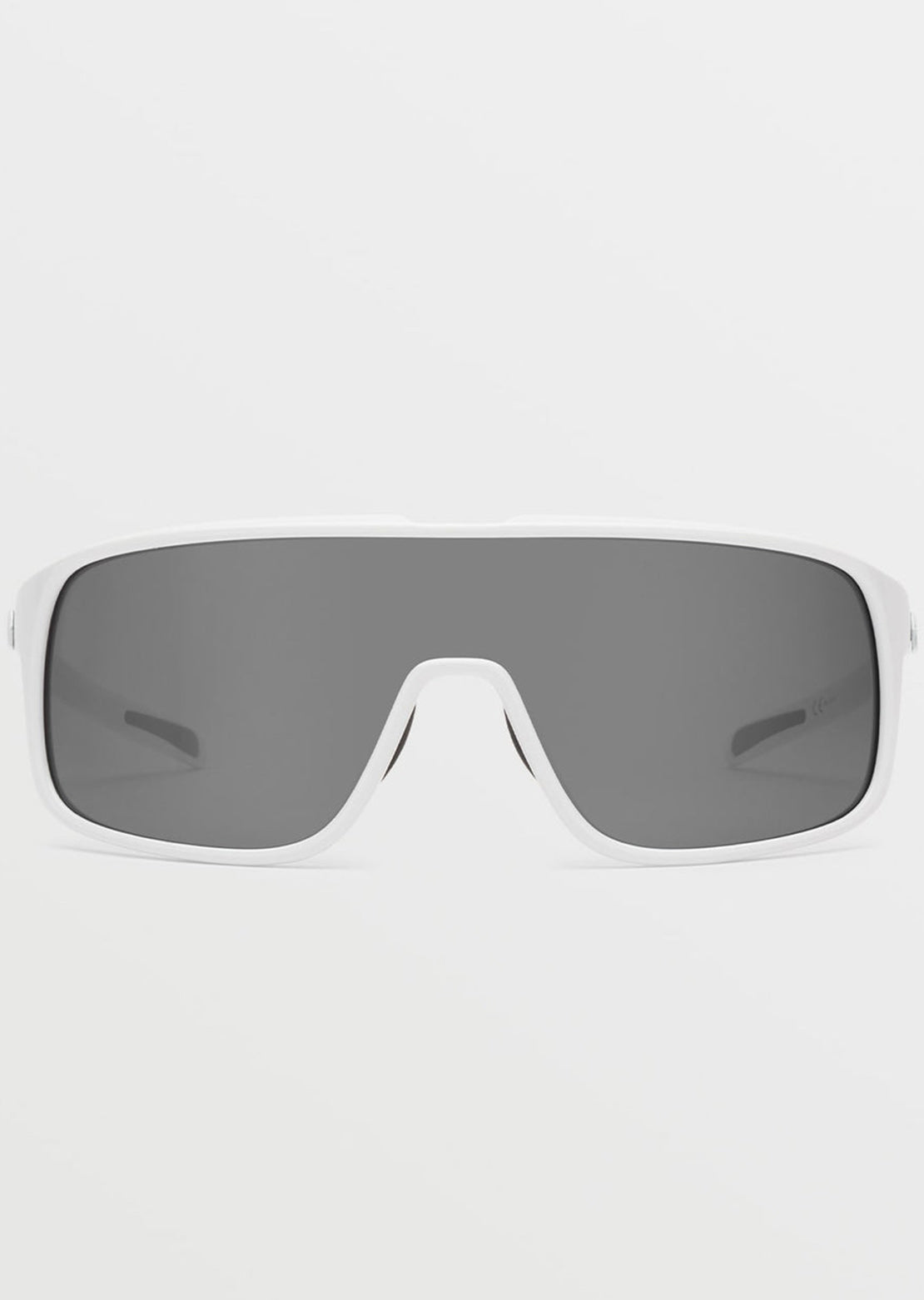 Volcom Macho Sunglasses Gloss White/Silver Mirror