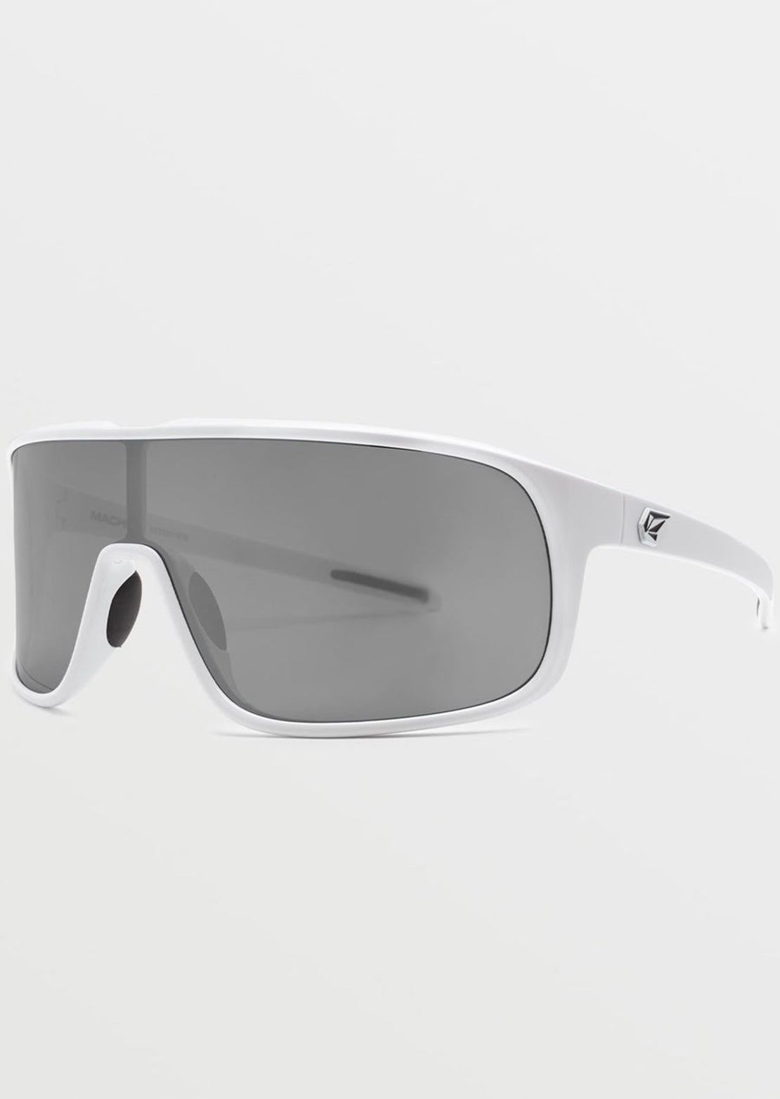 Volcom Macho Sunglasses Gloss White/Silver Mirror