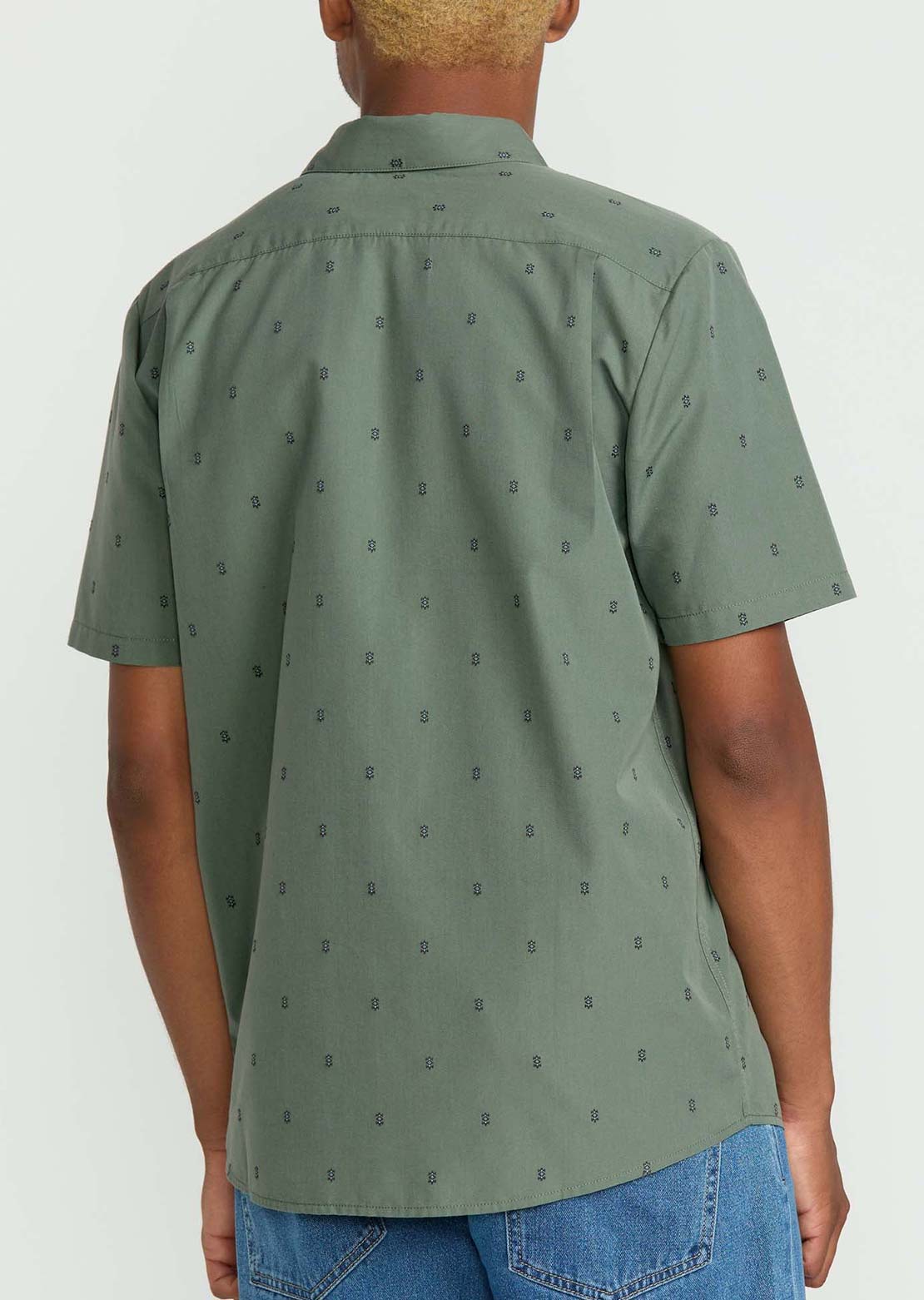 Volcom Men's Bankstone Button Up Shirt Light Olive