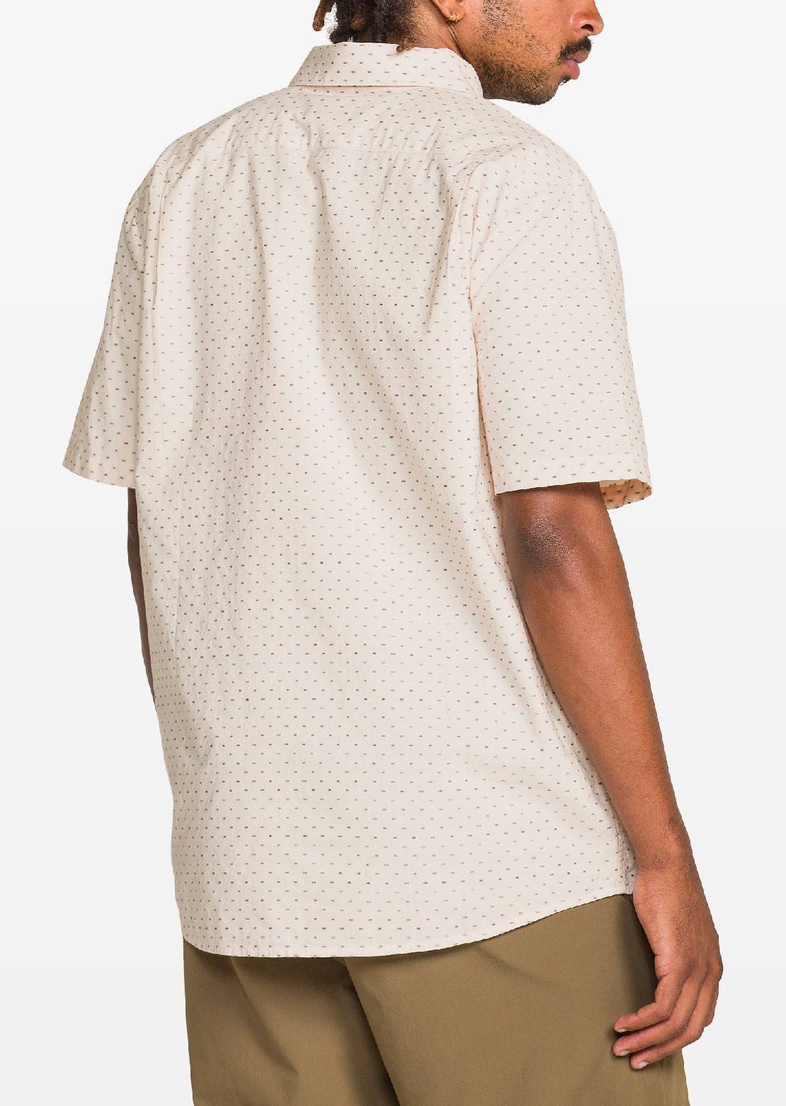Volcom Men's Bankstone II Button Up Shirt Dirty White
