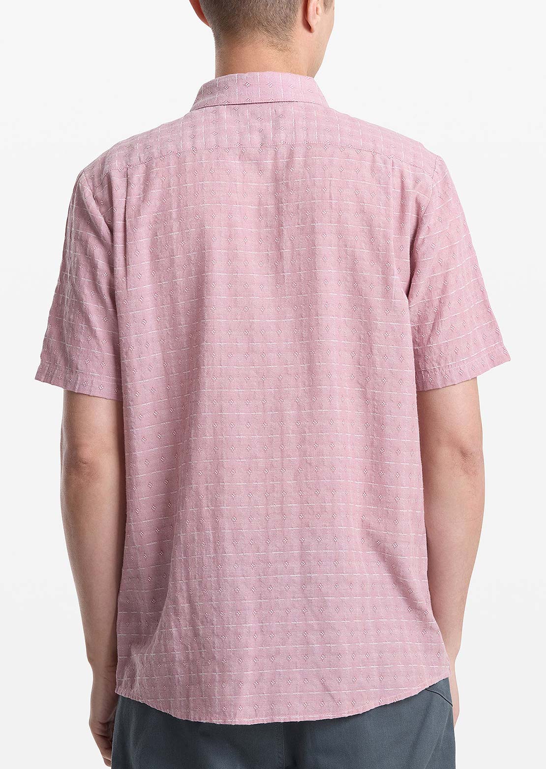 Volcom Men's Bankstone II Button Up Shirt Stone Rose