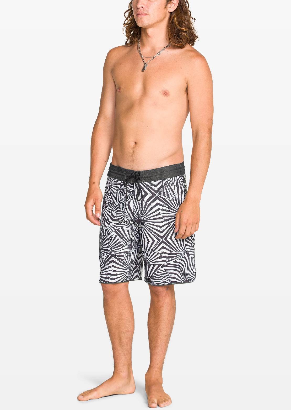 Volcom Men's Barnacle Scallop Stoney 19 Boardshorts Off White