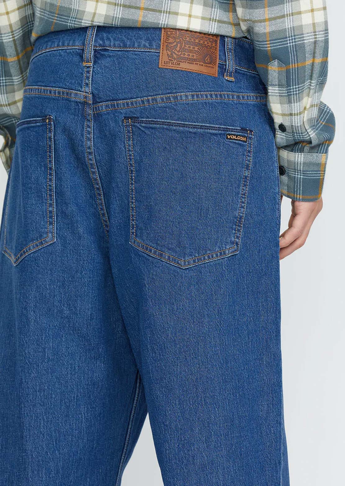 Volcom Men's Billow Denim Pants Bold Blue