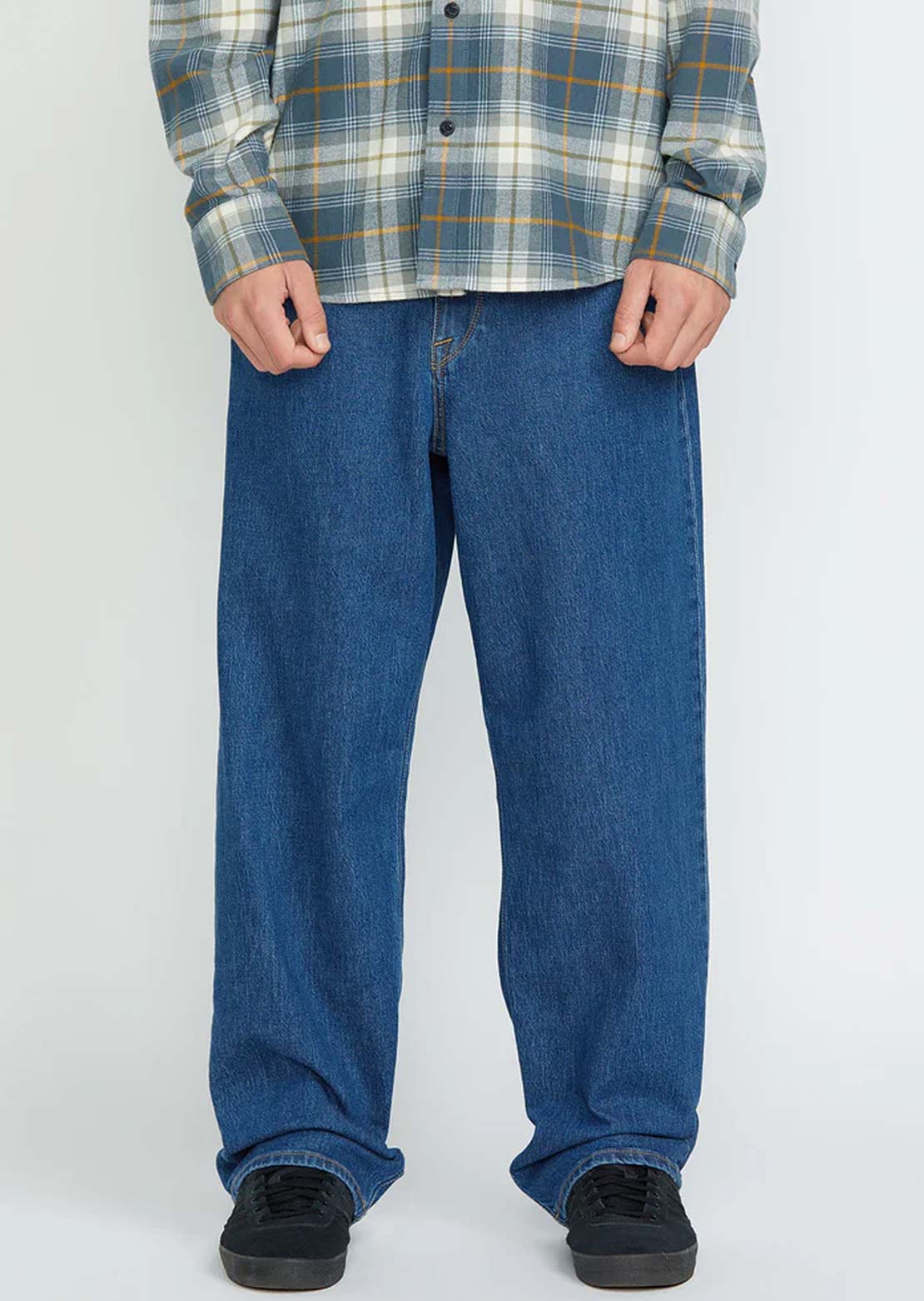 Volcom Men's Billow Denim Pants Bold Blue