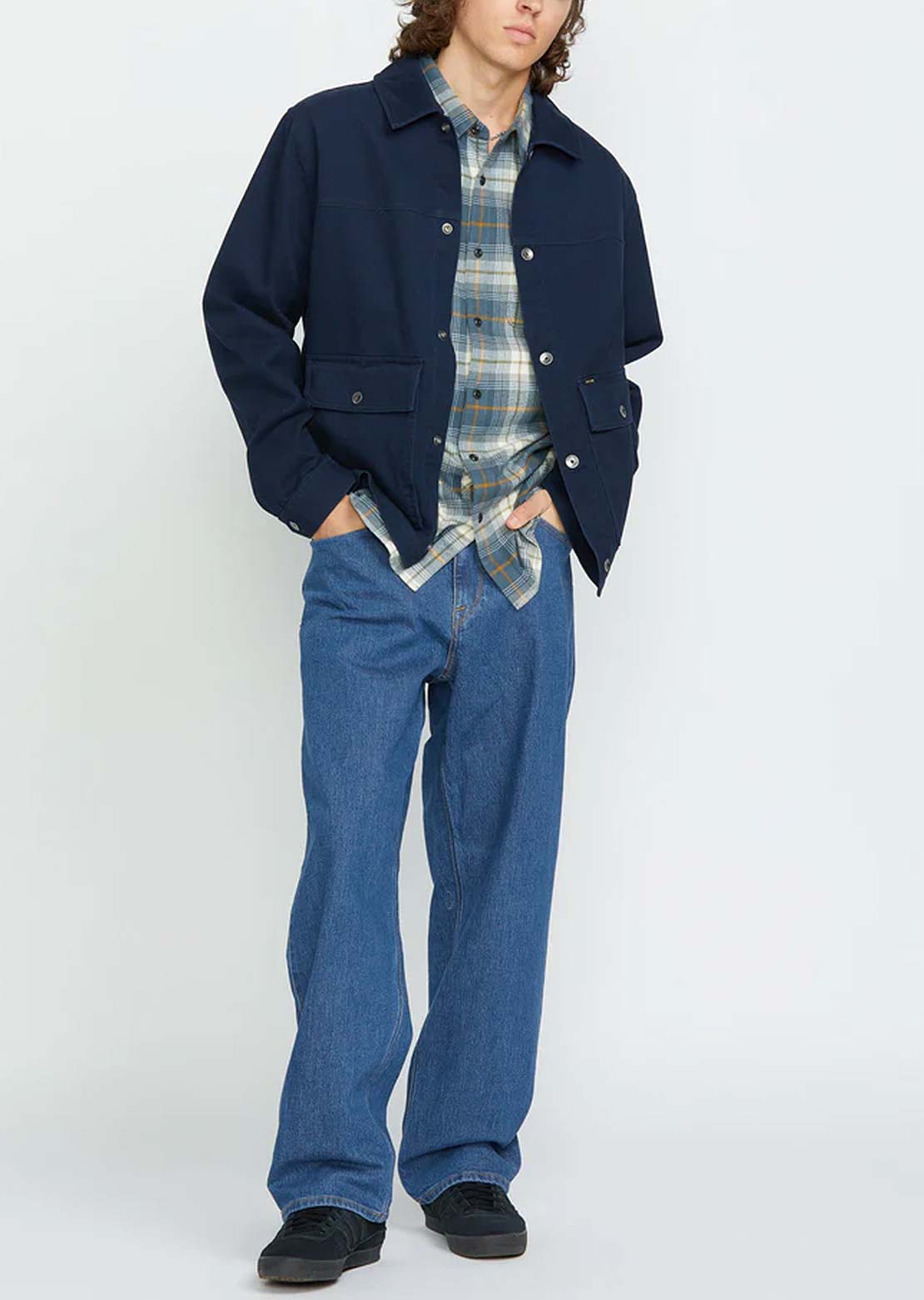 Volcom Men's Billow Denim Pants Bold Blue