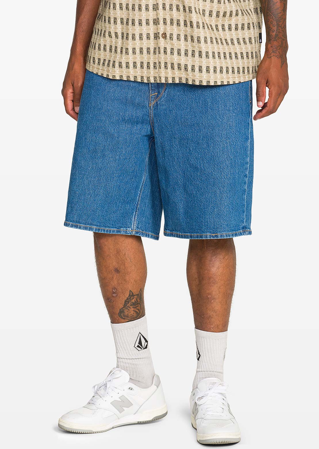 Volcom Men's Billow Denim Shorts Bold Blue