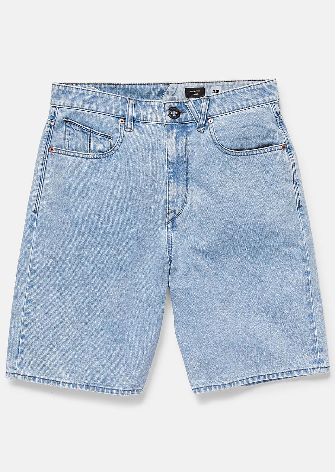 Volcom Men's Billow Denim Shorts Dusty Bowl Indigo