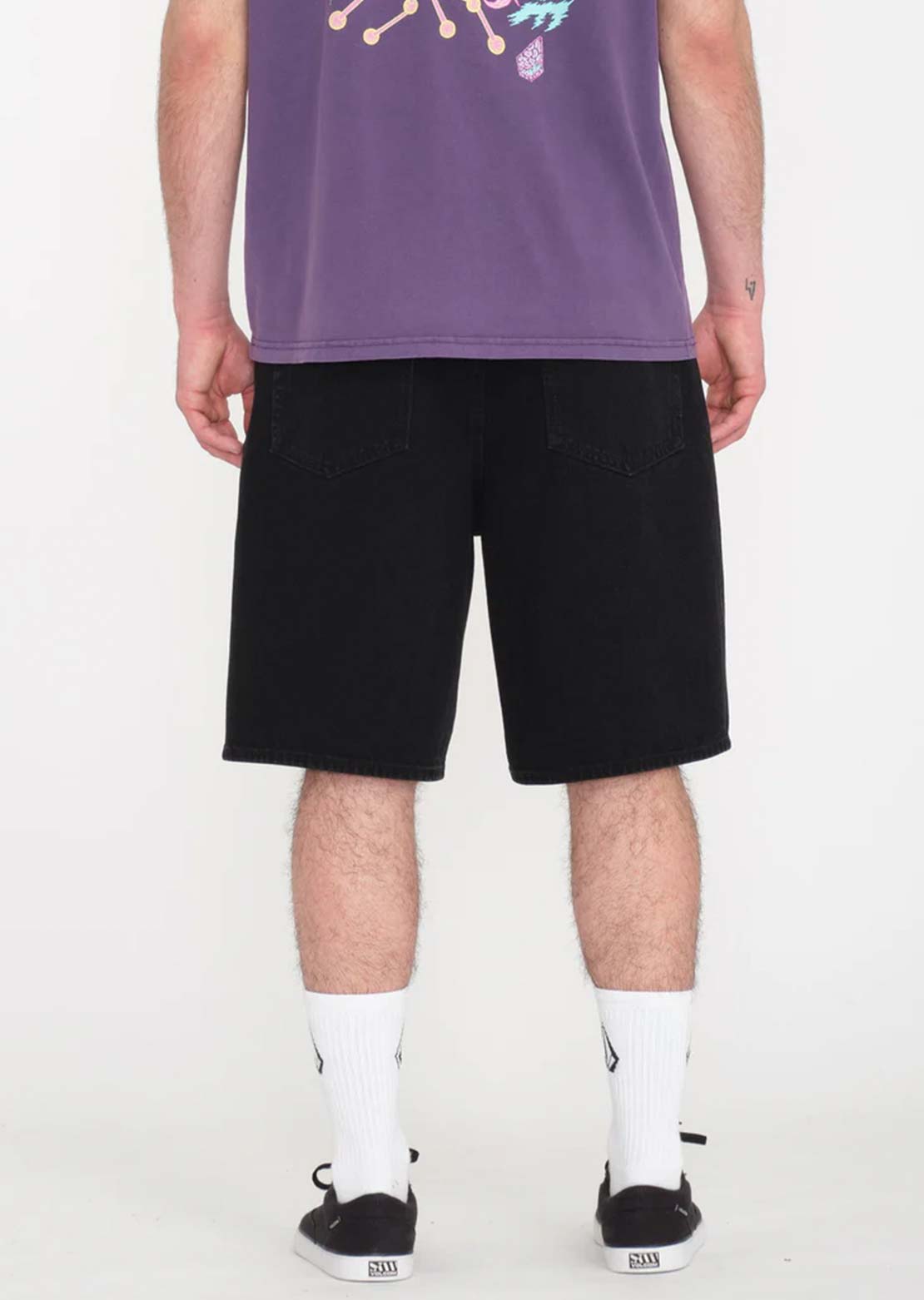 Volcom Men's Billow Denim Shorts New Black