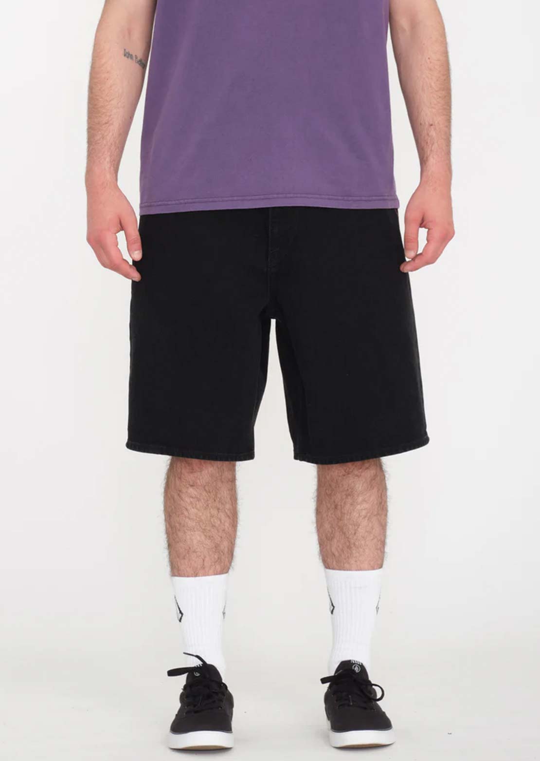 Volcom Men's Billow Denim Shorts New Black