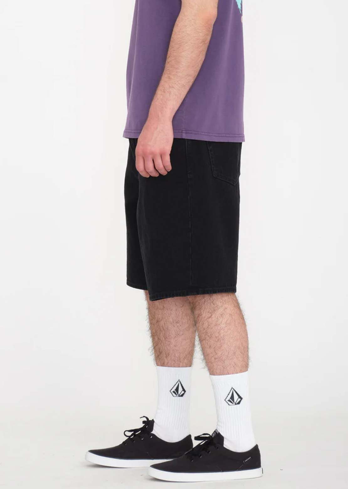 Volcom Men's Billow Denim Shorts New Black