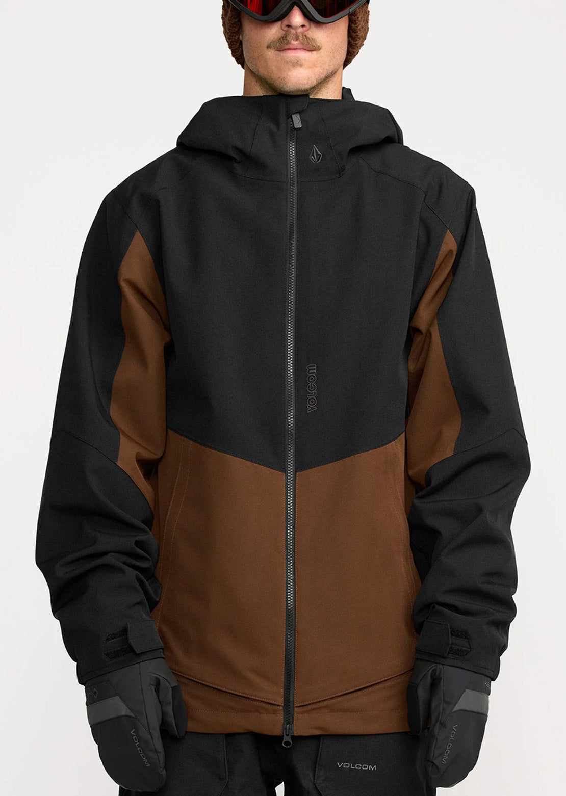 Volcom Men's Brighton Full Zip Jacket Brown