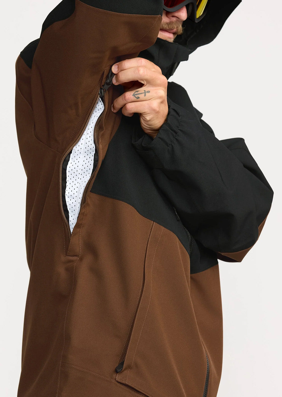 Volcom Men's Brighton Full Zip Jacket Brown