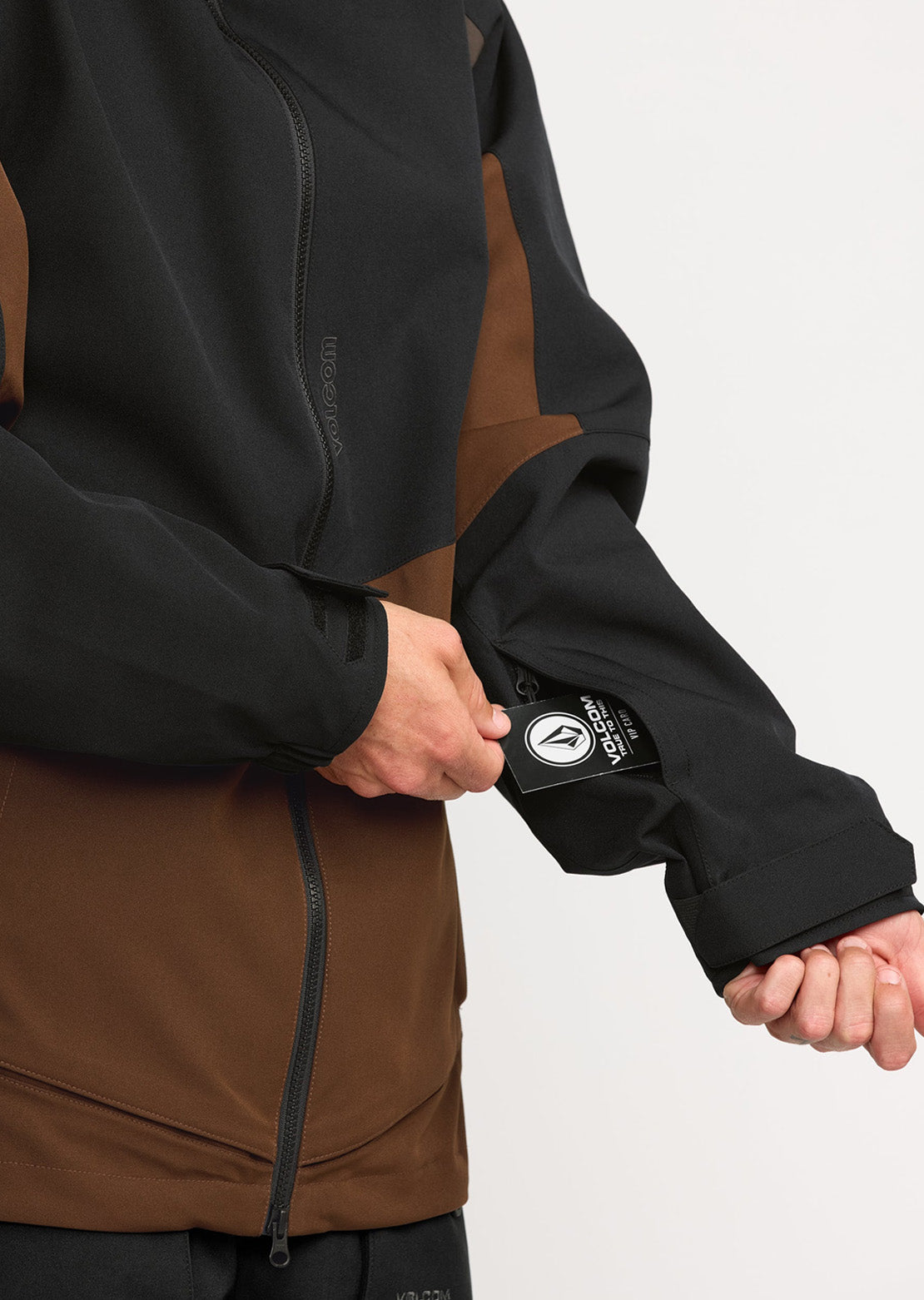 Volcom Men's Brighton Full Zip Jacket Brown