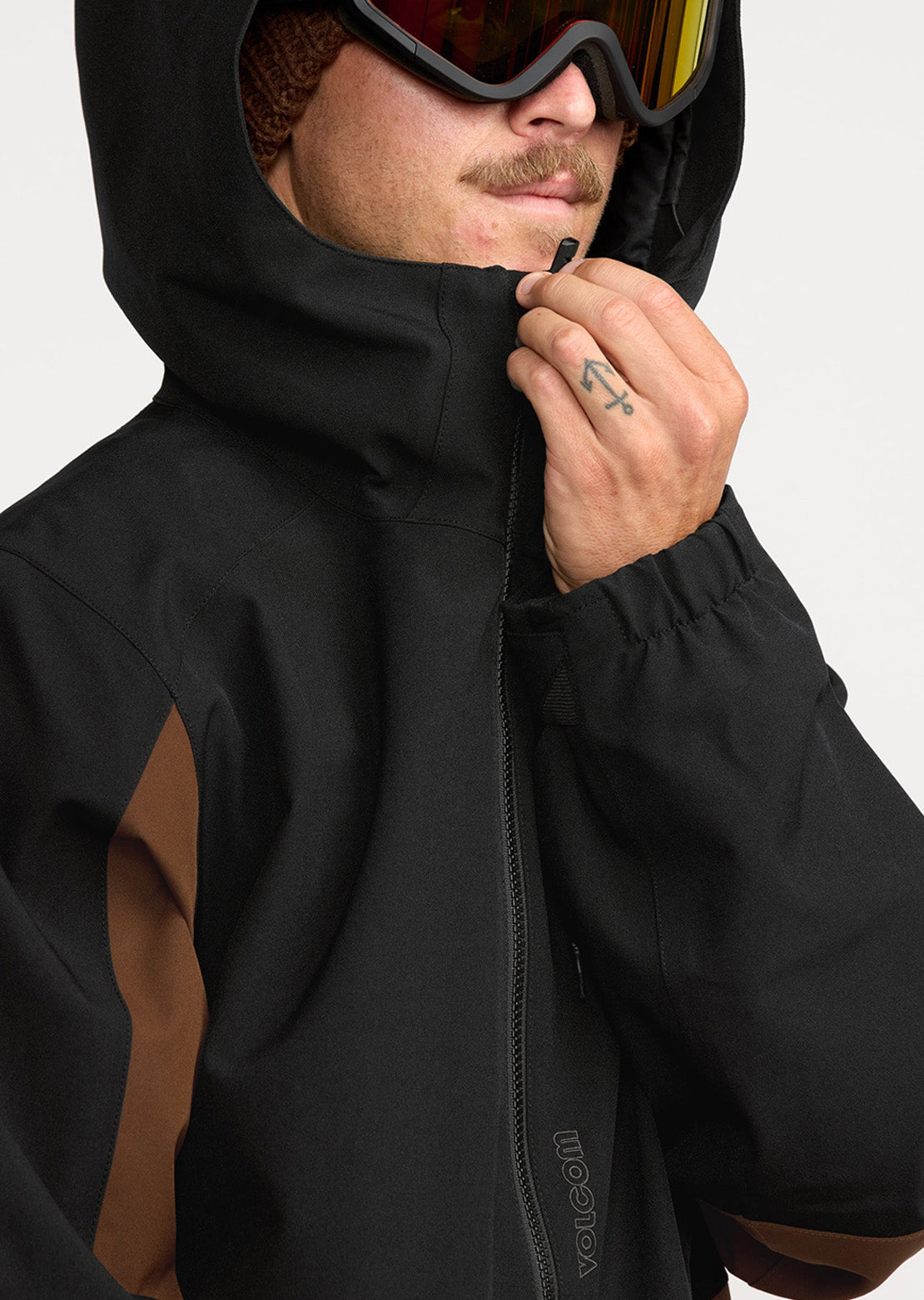 Volcom Men's Brighton Full Zip Jacket Brown