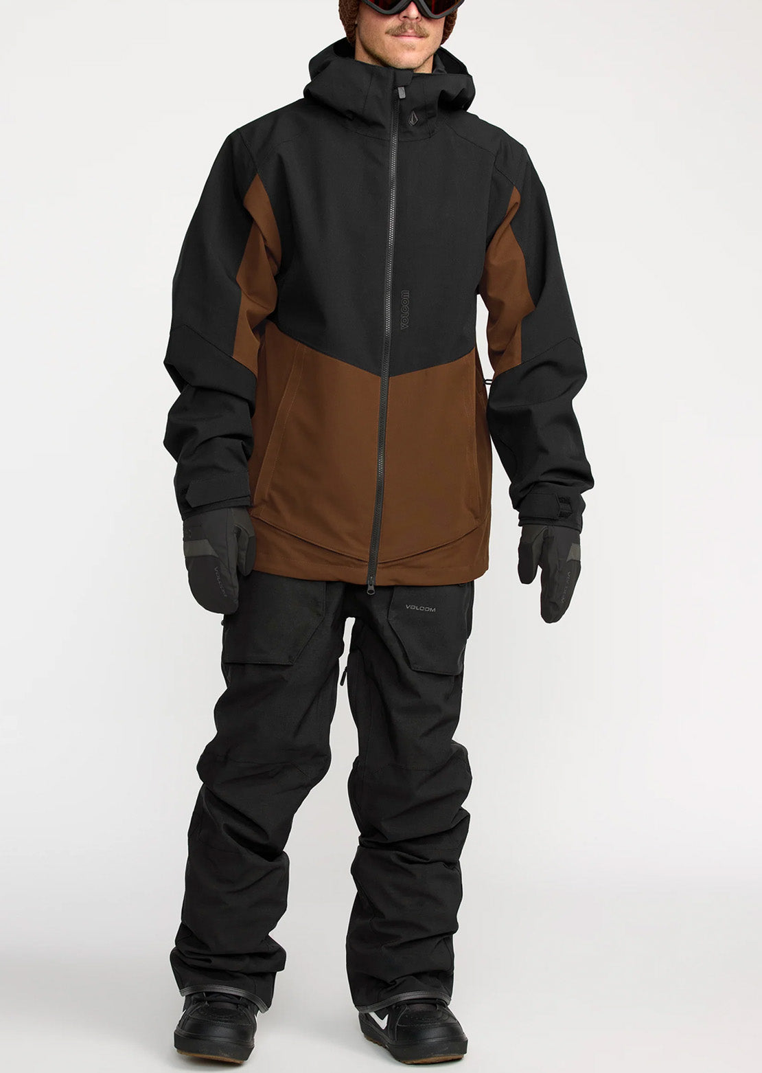 Volcom Men's Brighton Full Zip Jacket Brown
