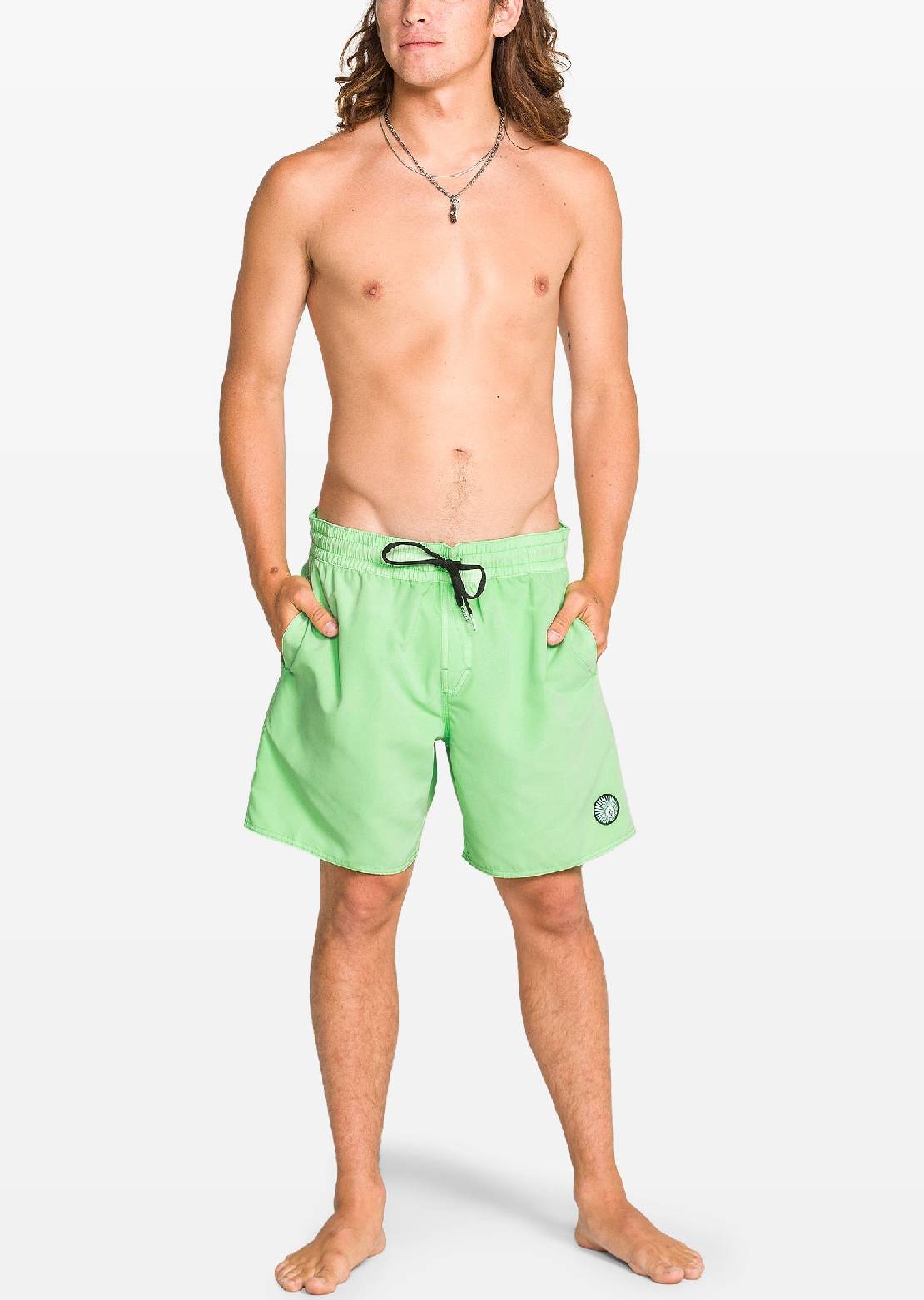 Volcom Men's Center Trunk 17 Shorts Island Green