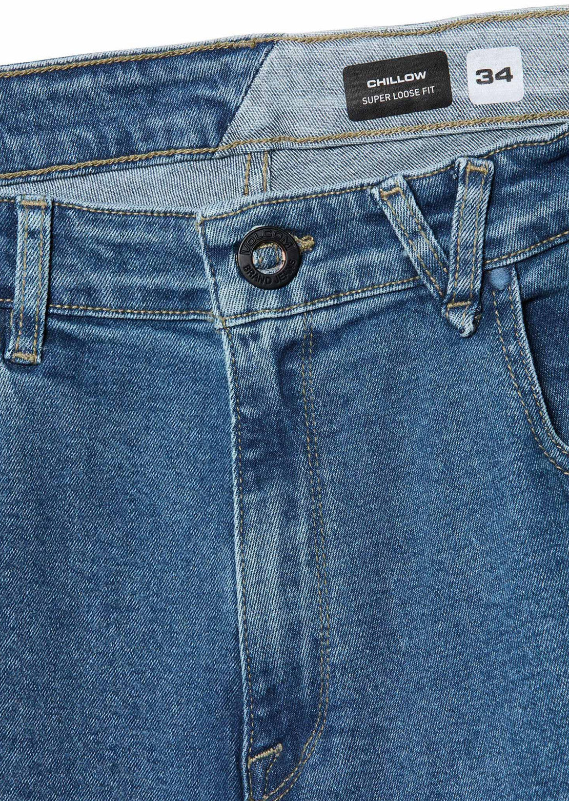 Volcom Men's Chillow Denim VS Pants Deep River Blues