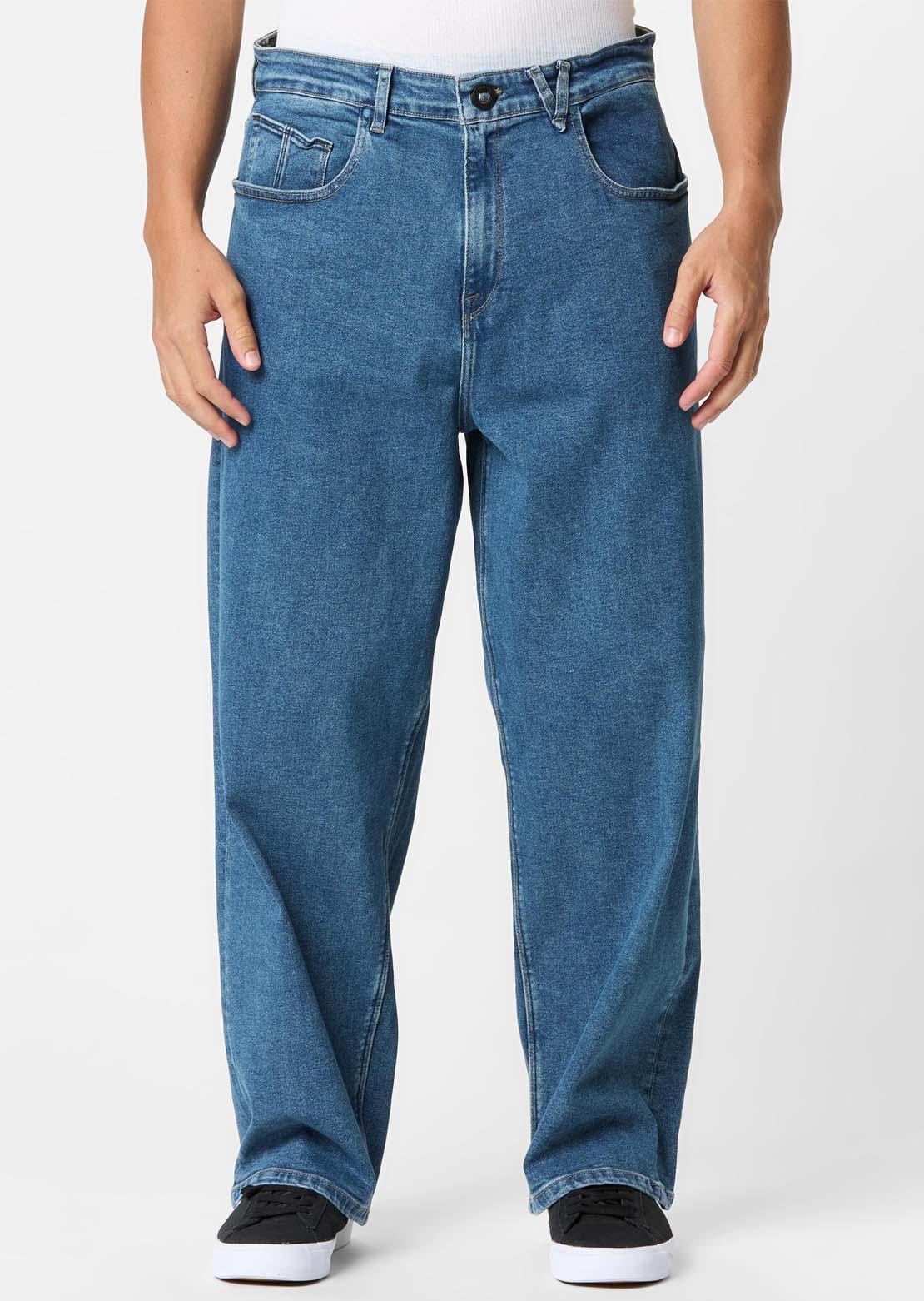 Volcom Men's Chillow Denim VS Pants Deep River Blues