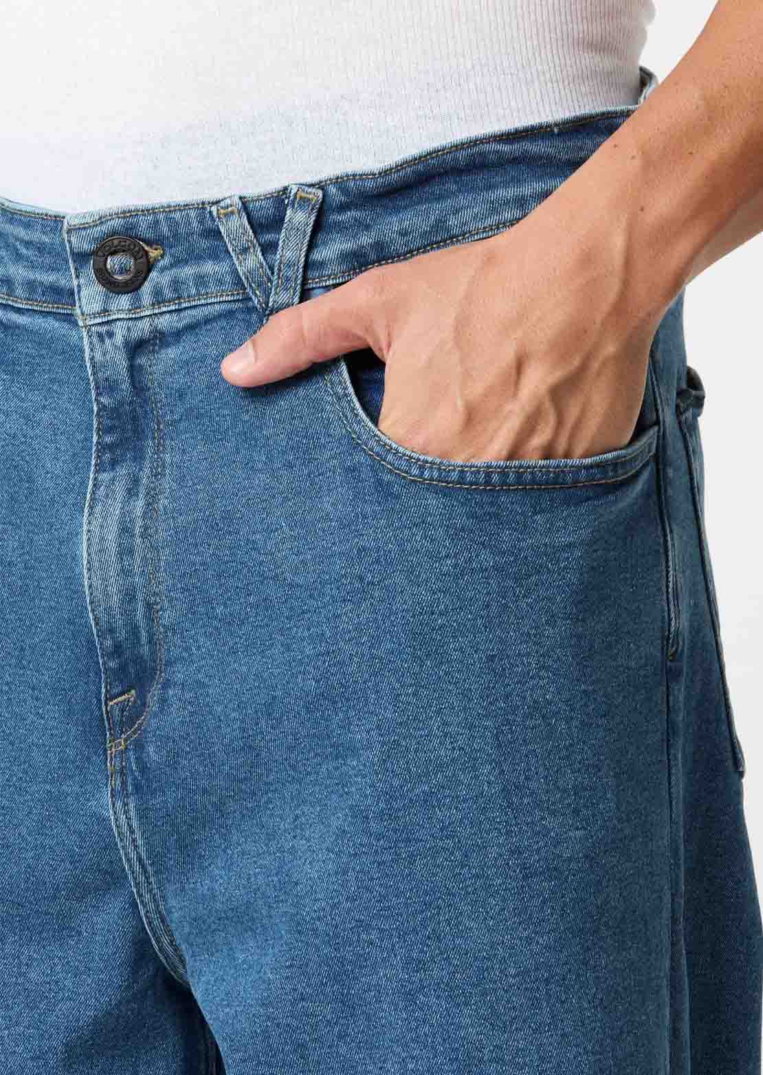 Volcom Men's Chillow Denim VS Pants Deep River Blues