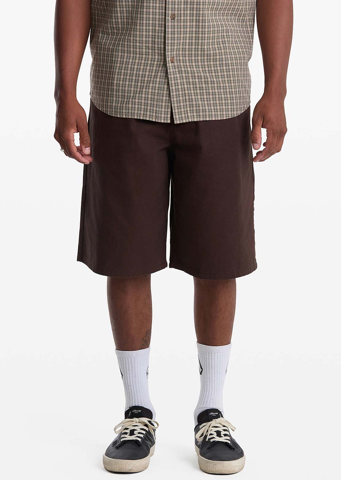 Volcom Men's Chillow Pleat EW Chino Shorts Cacao