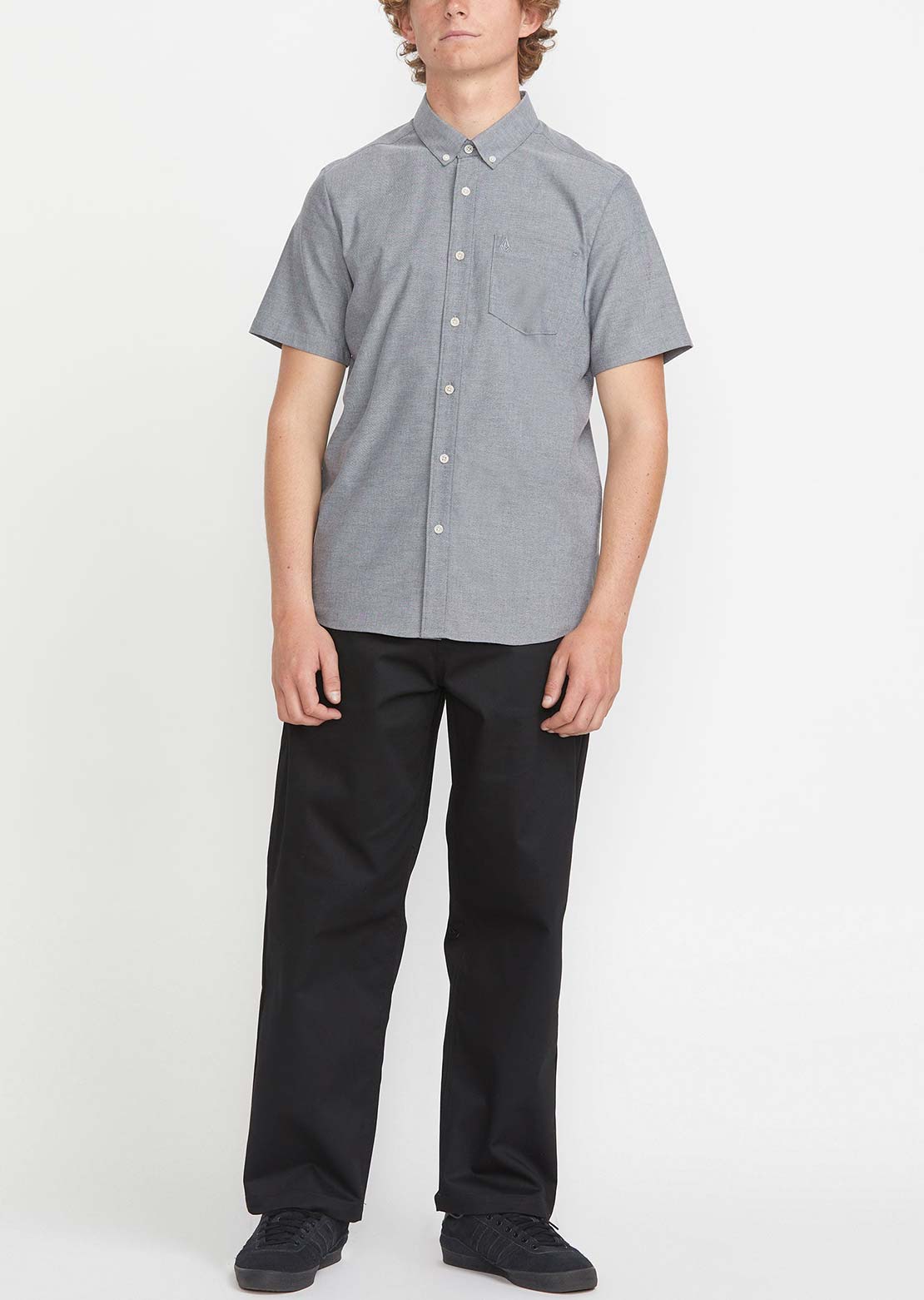 Volcom Men's Everett Oxford Button Up Shirt Black