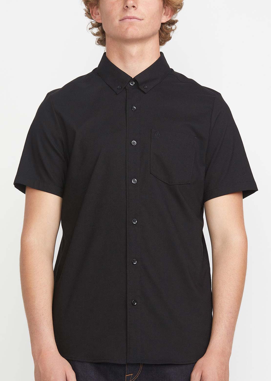Volcom Men's Everett Oxford Button Up Shirt New Black