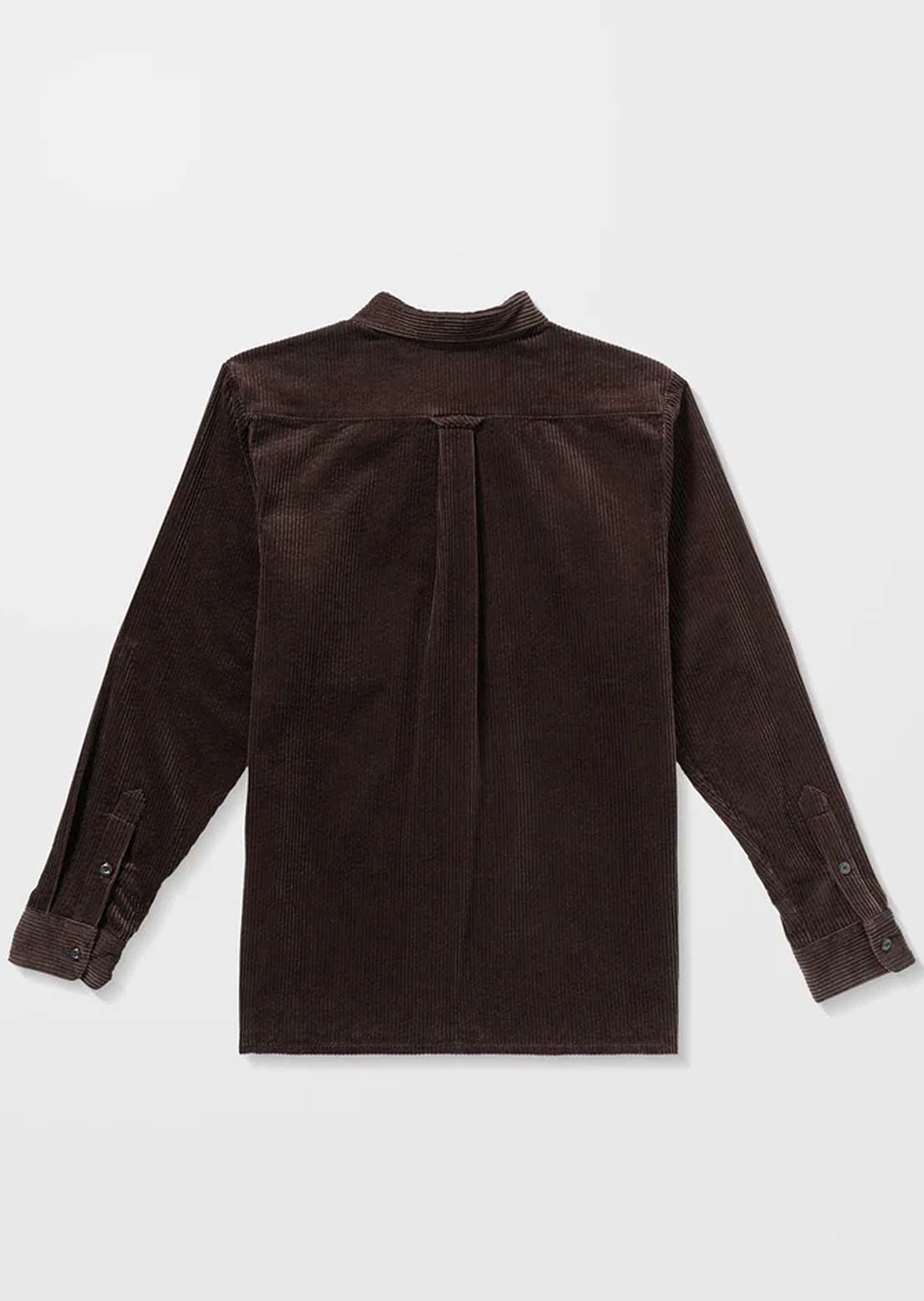 Volcom Men's Fostered Long Sleeve Button Up Shirt Cacao