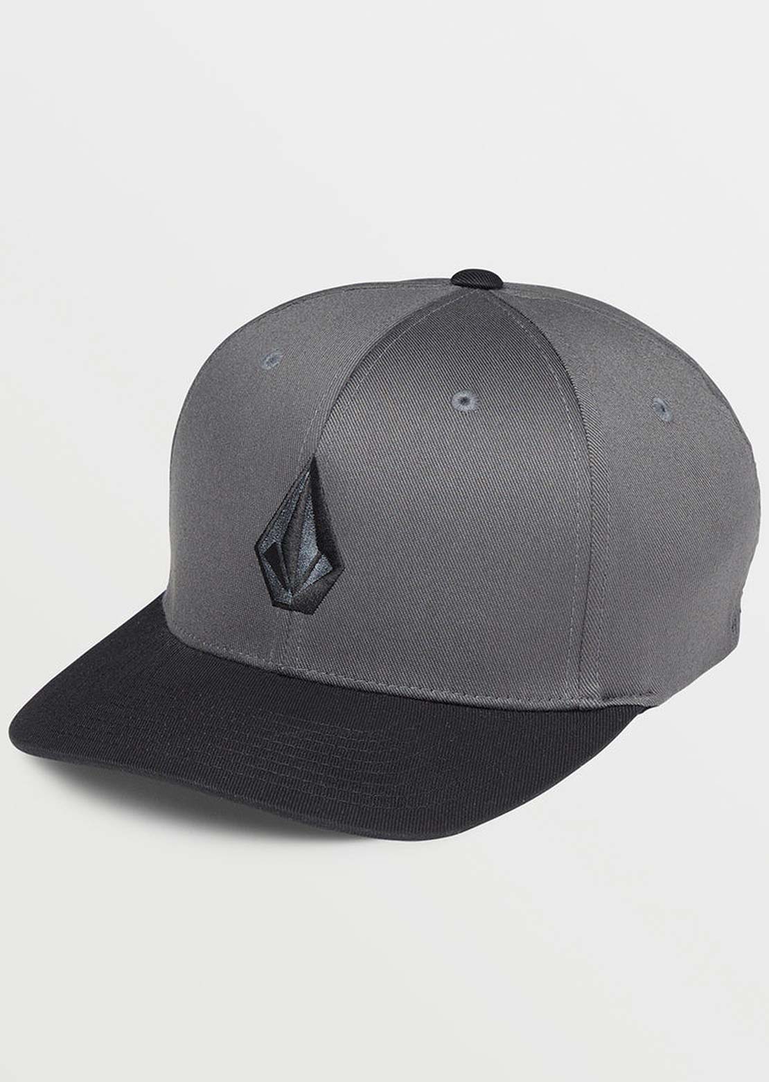 Volcom Men's Full Stone Flexfit Cap Asphalt Black