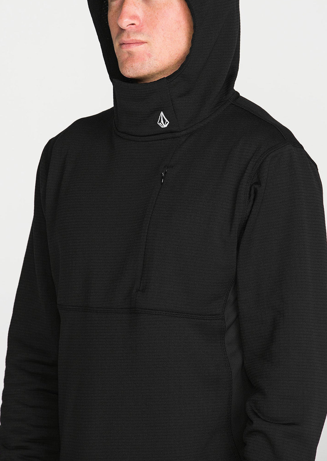 Volcom Men's Gridlock Pullover Hooded Fleece Black
