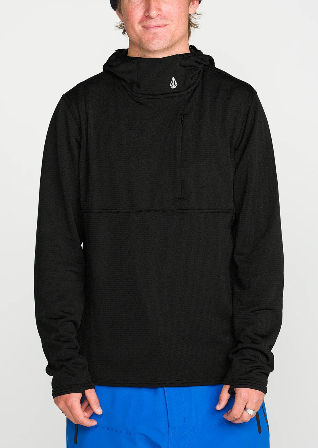 Volcom Men's Gridlock Pullover Hooded Fleece Black