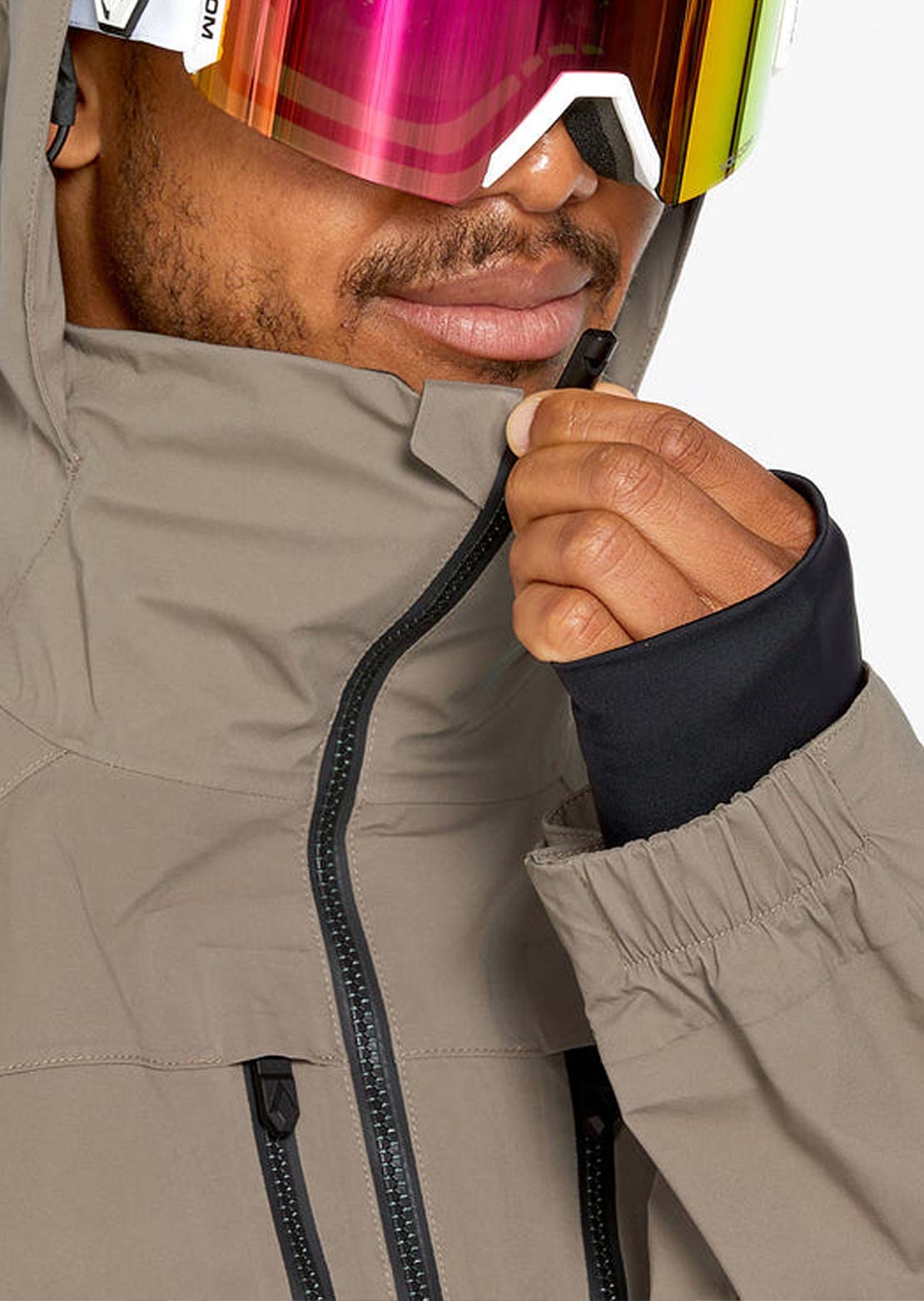 Volcom Men&#39;s Guch Stretch Gore Jacket Chestnut Brown