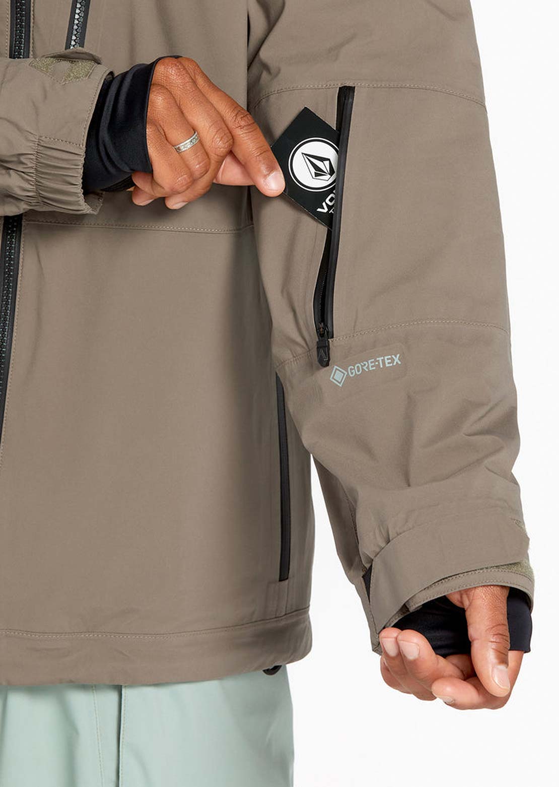Volcom Men&#39;s Guch Stretch Gore Jacket Chestnut Brown