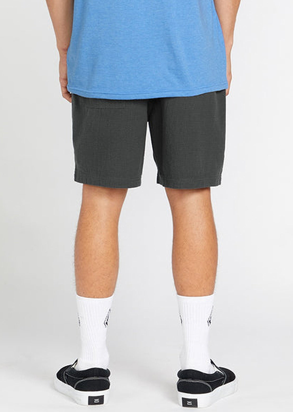 Volcom Men's High Stone Elastic Waist Short 18 Shorts Asphalt Black