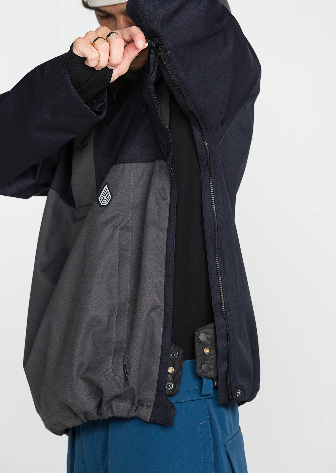 Volcom Men's Hossegor 20K Pullover Jacket Black