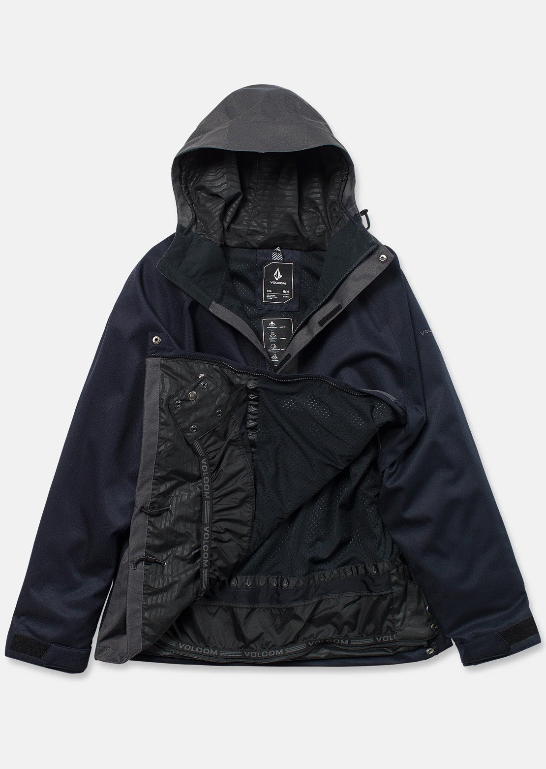 Volcom Men's Hossegor 20K Pullover Jacket Black