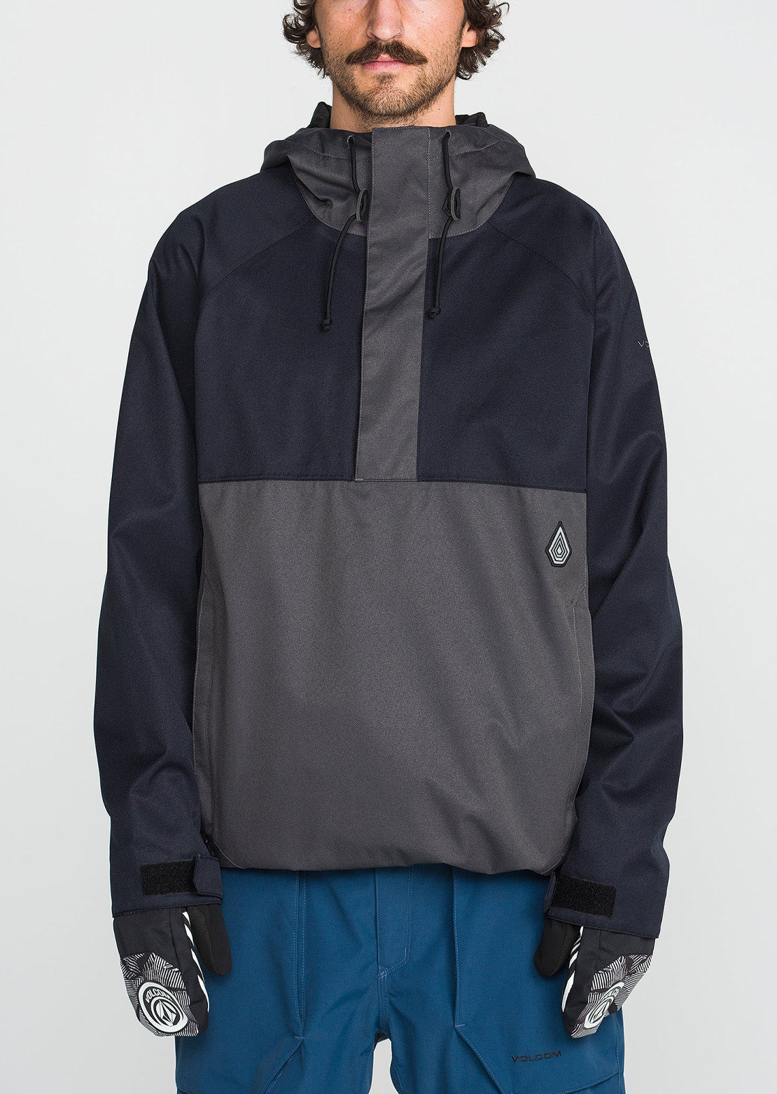 Volcom Men's Hossegor 20K Pullover Jacket Black
