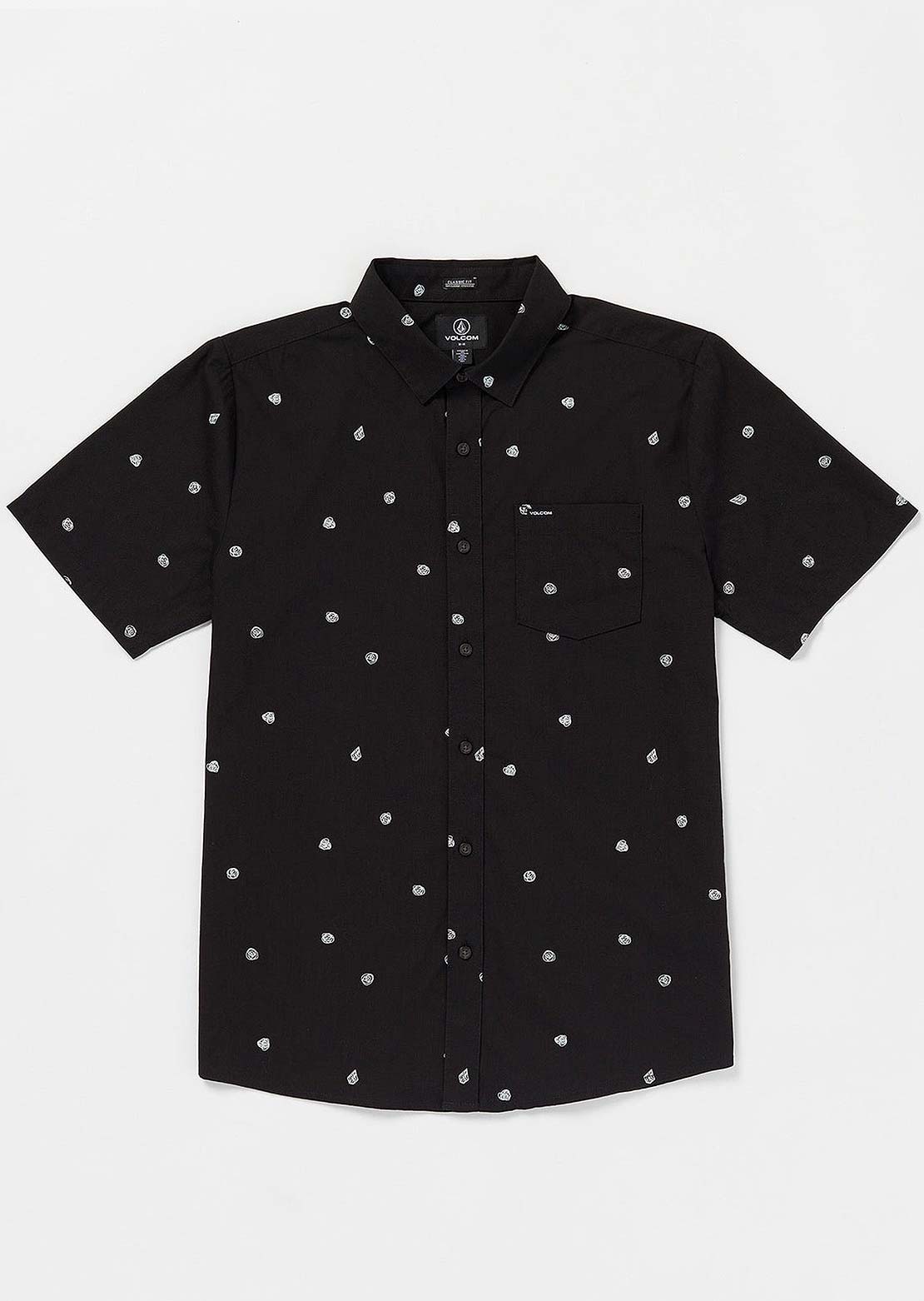 Volcom Men&#39;s Interstone SS Button Up Shirt Black