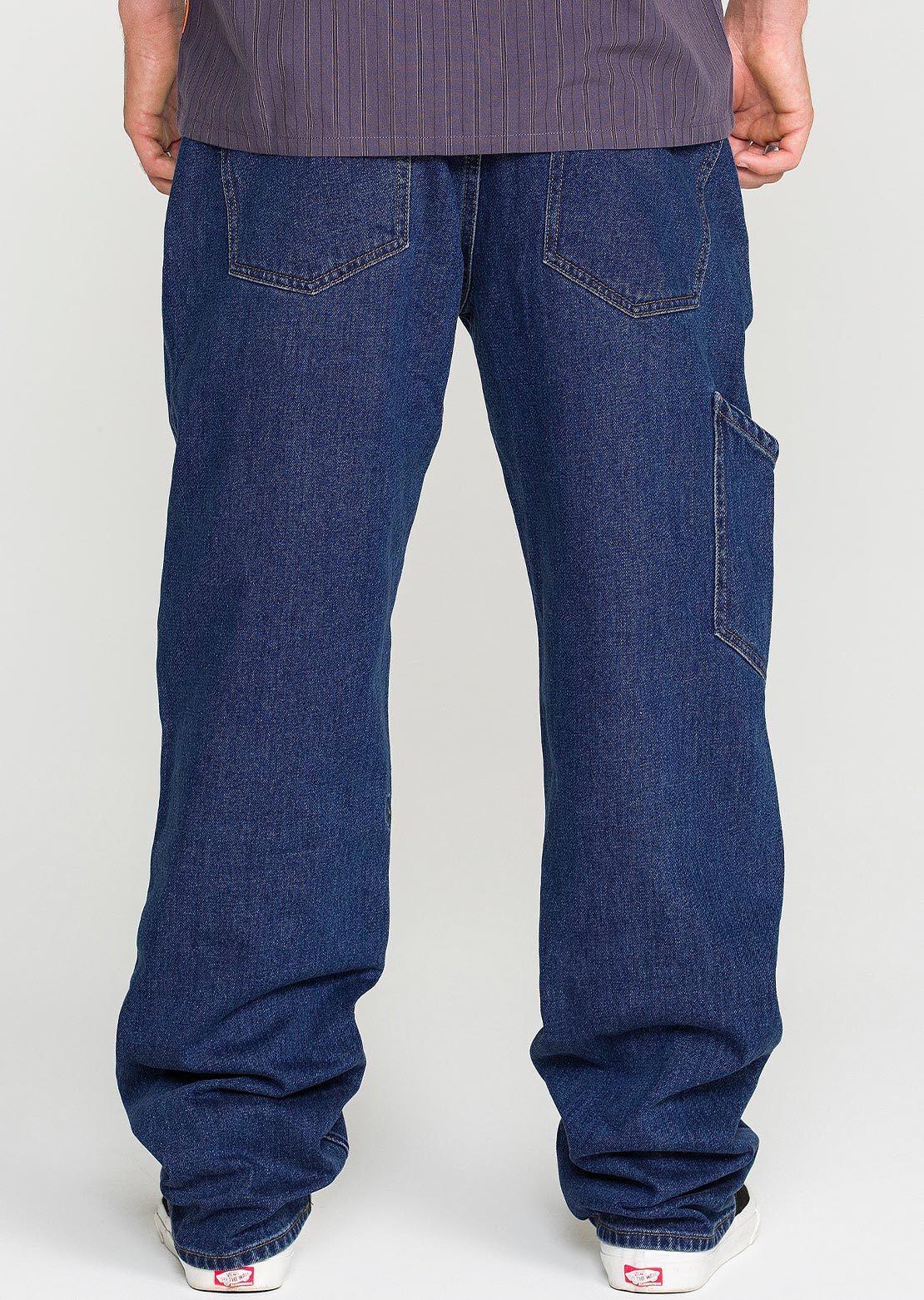 Volcom Men's Kinkade Utility Denim Pants Med Dark Indigo Blue