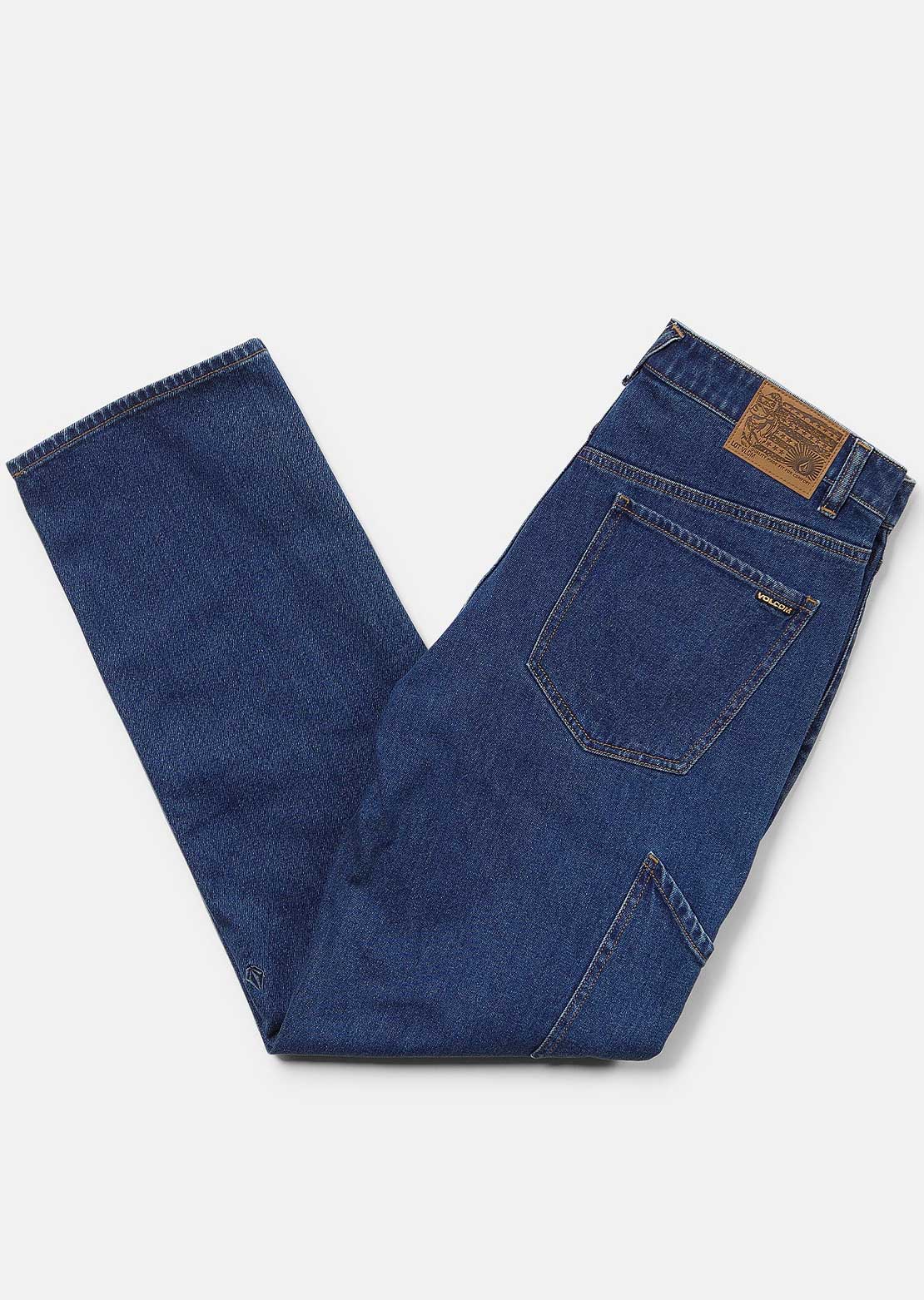 Volcom Men's Kinkade Utility Denim Pants Med Dark Indigo Blue