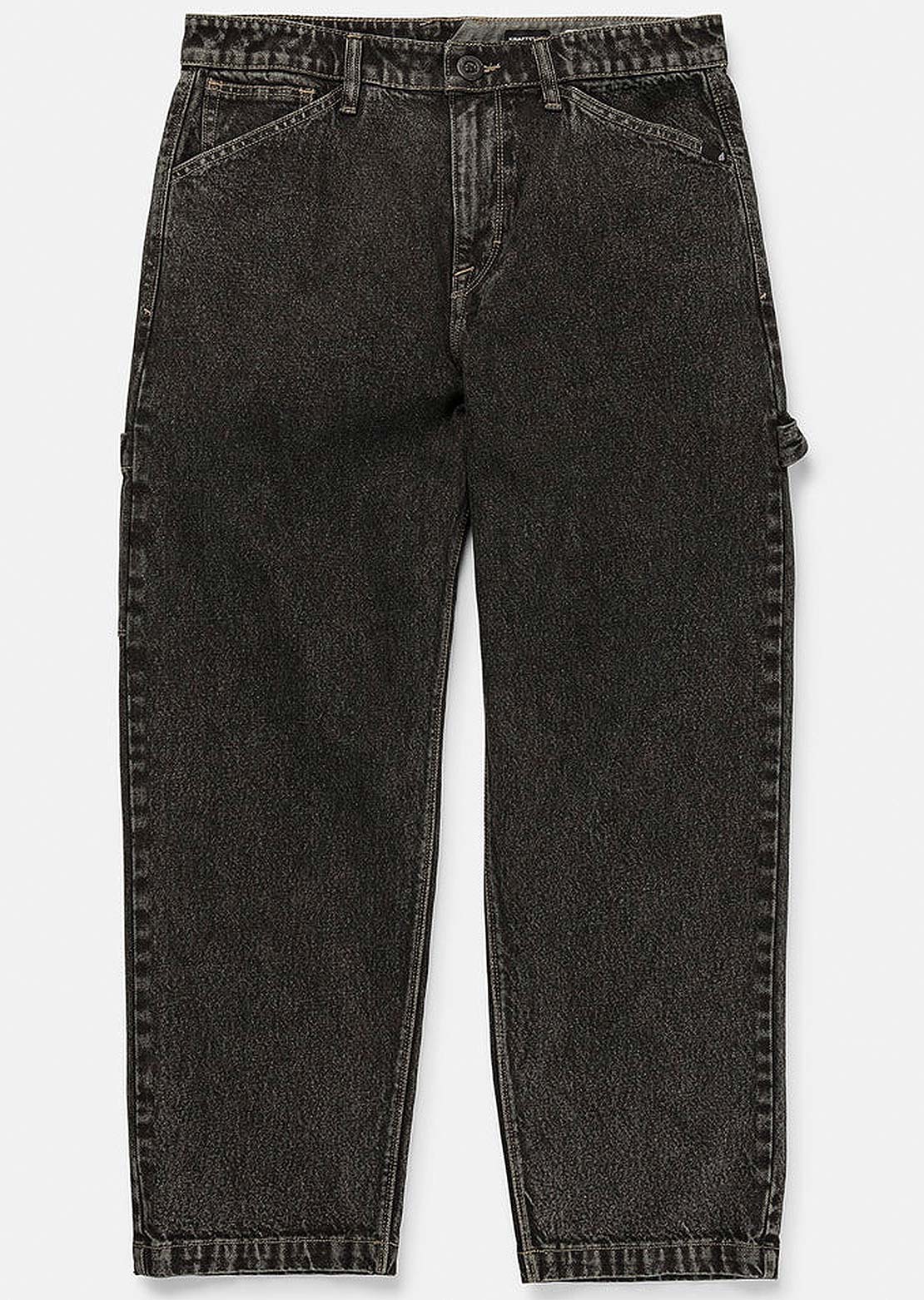 Volcom Men&#39;s Kraftsman Denim Pant Squadron Green