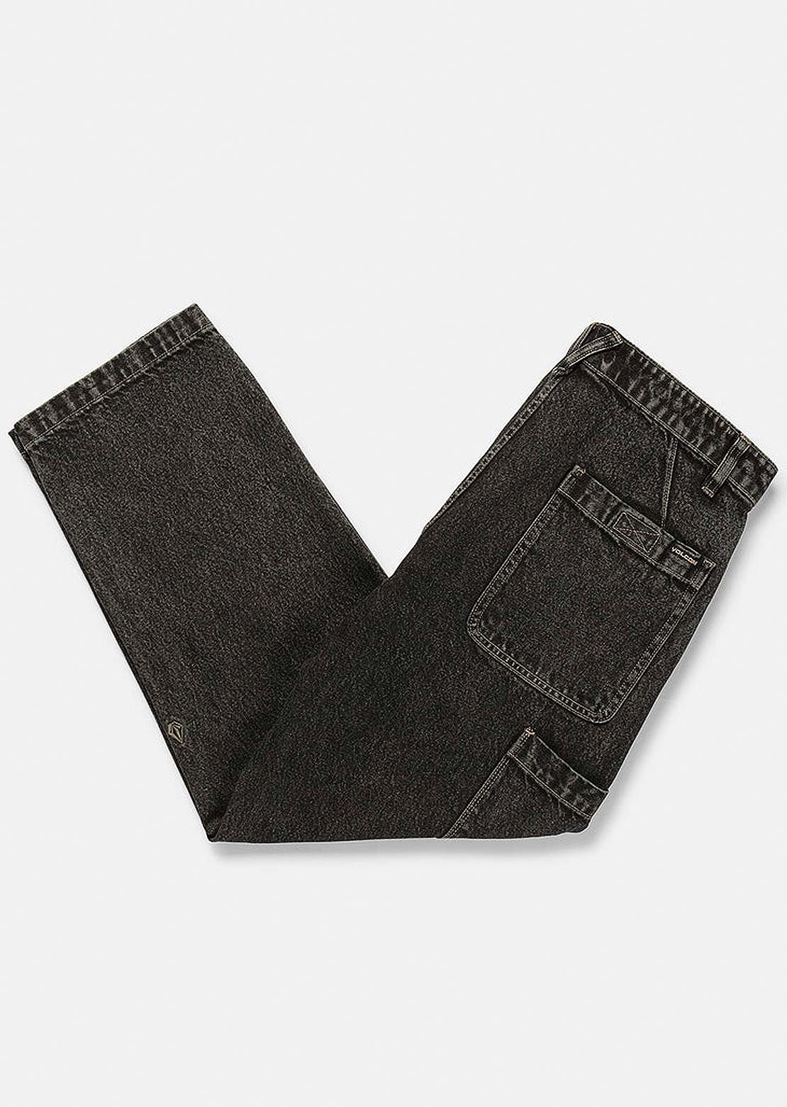 Volcom Men&#39;s Kraftsman Denim Pant Squadron Green