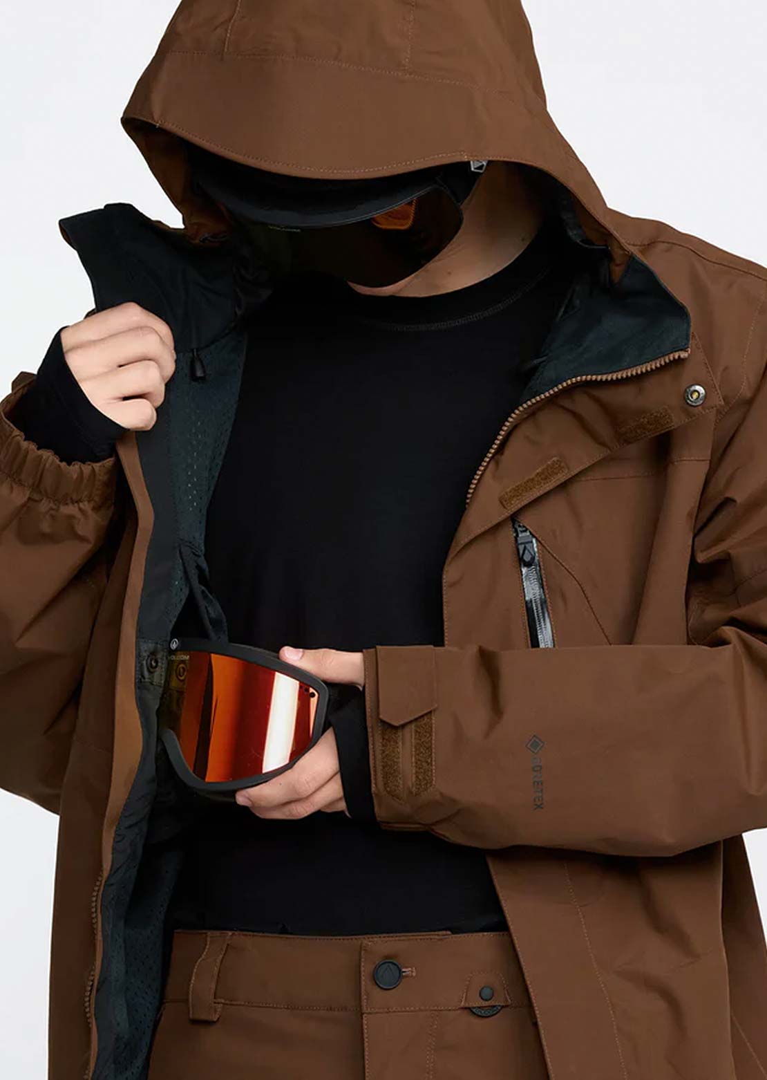 Volcom Men's L Insulated GORE-TEX Jacket Brown