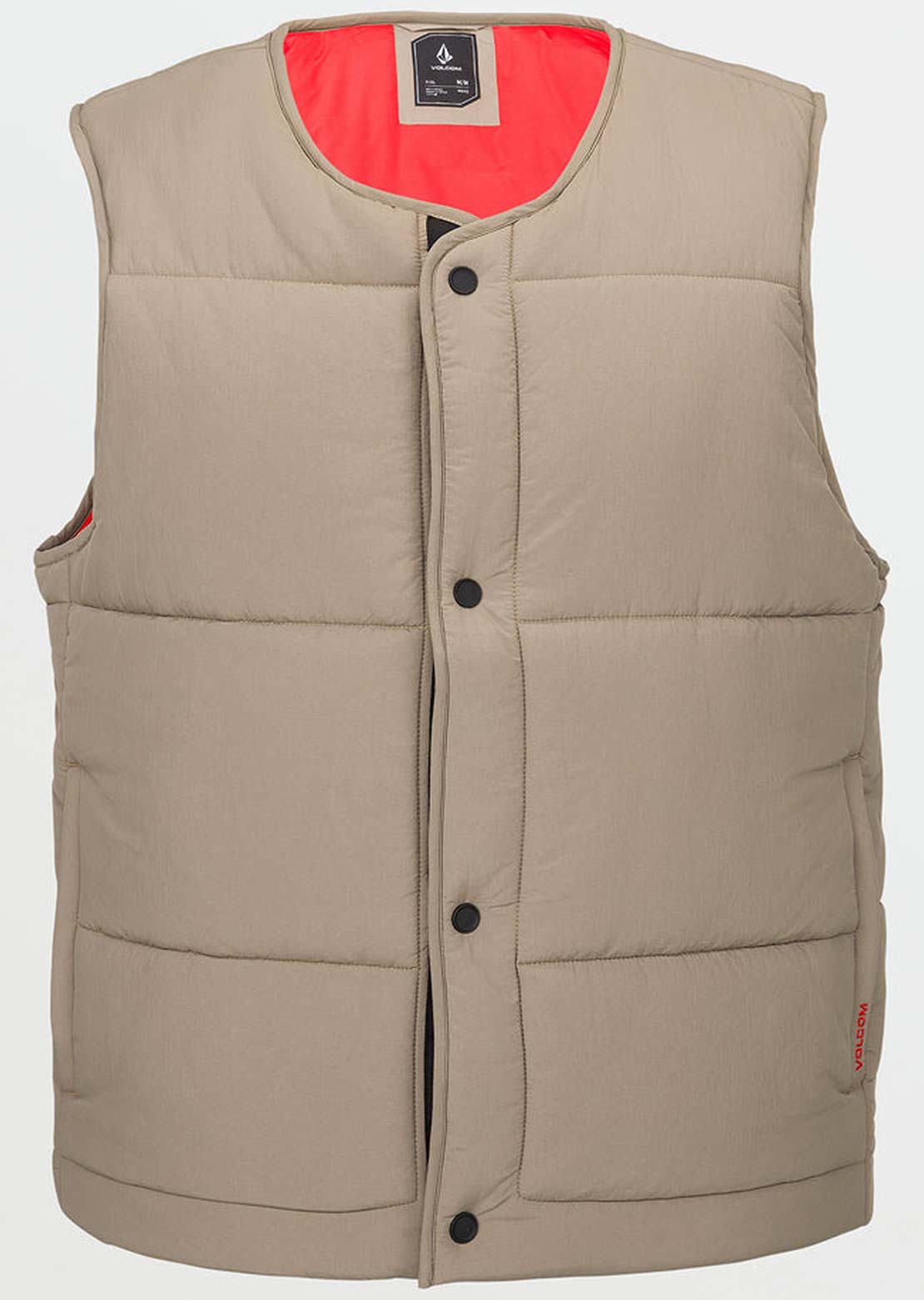 Volcom Men's Layered Up Vest Chestnut Brown