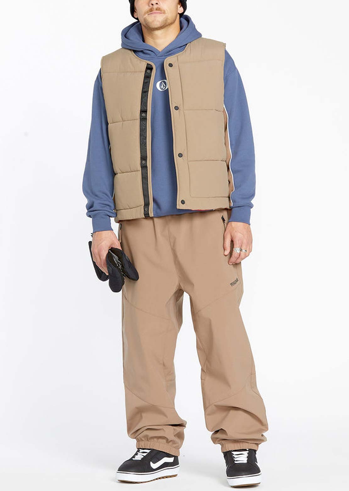 Volcom Men's Layered Up Vest Chestnut Brown