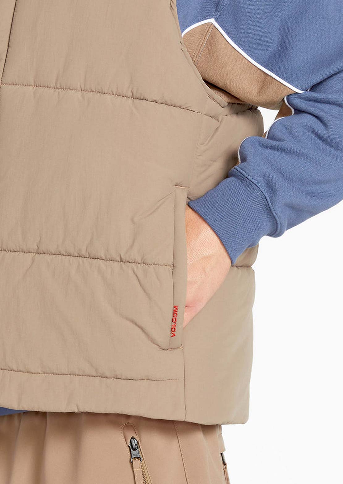Volcom Men's Layered Up Vest Chestnut Brown